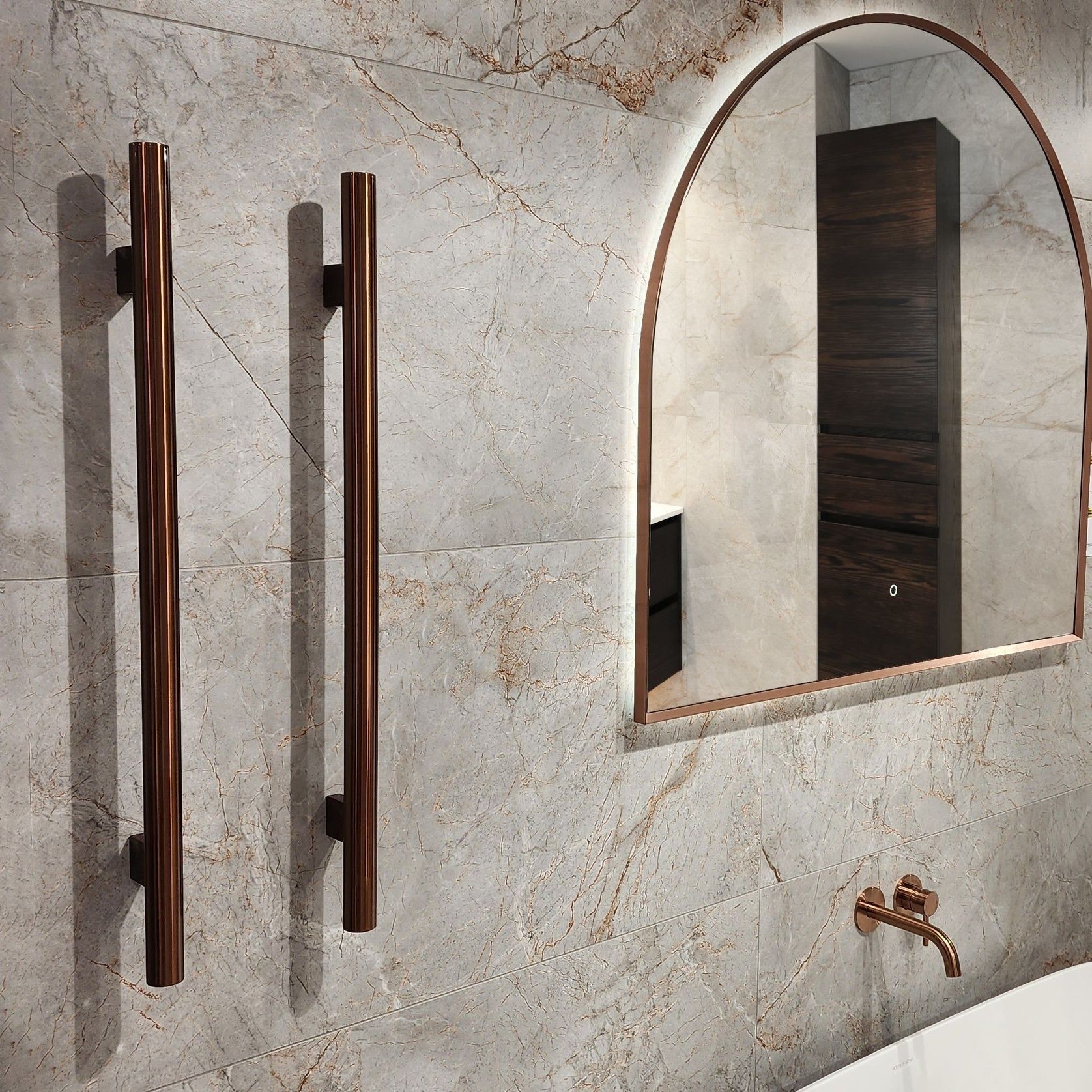 Code Nature 900 Vertical Heated Towel Rail gallery detail image