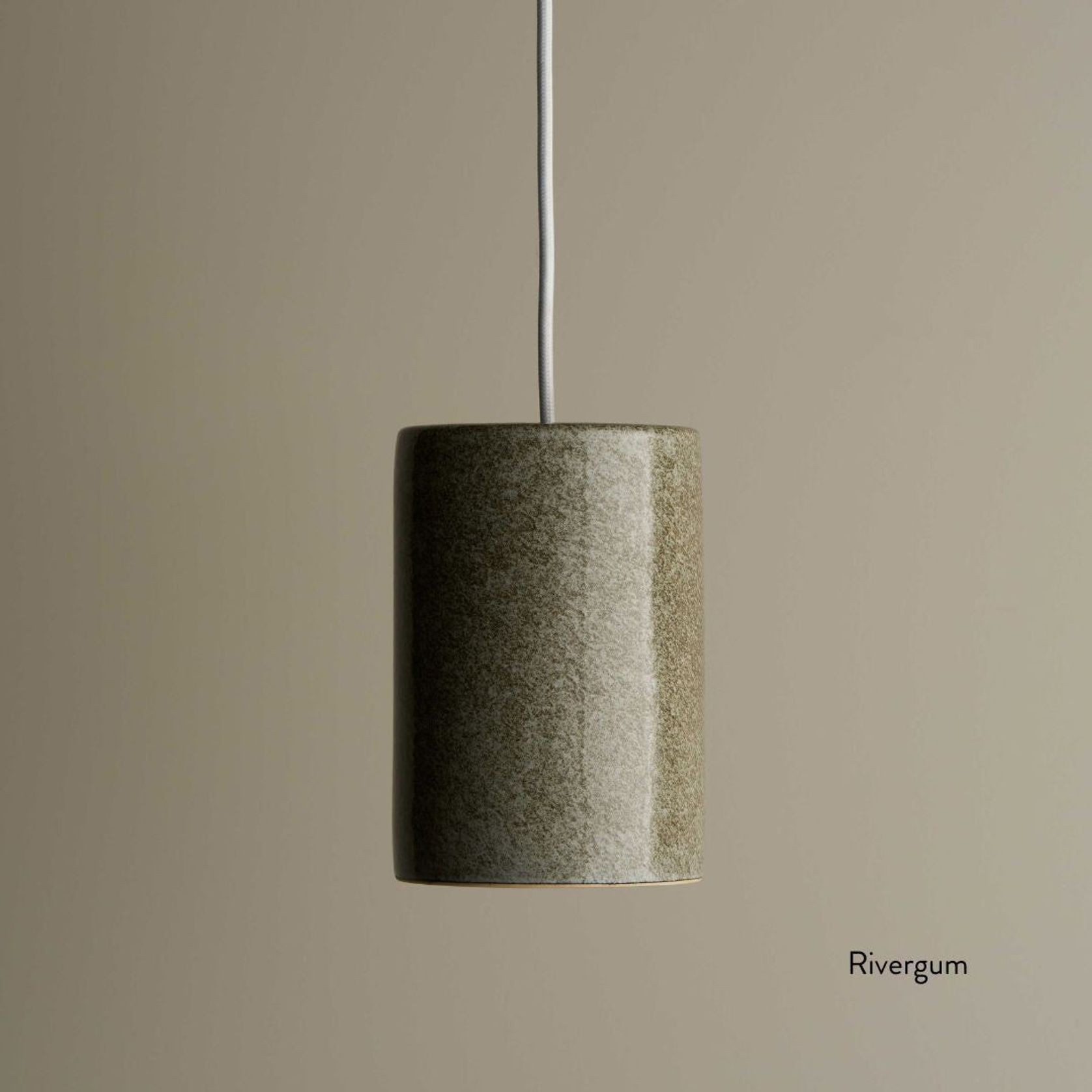 Ceramic Pendant Cylinder Light Large gallery detail image