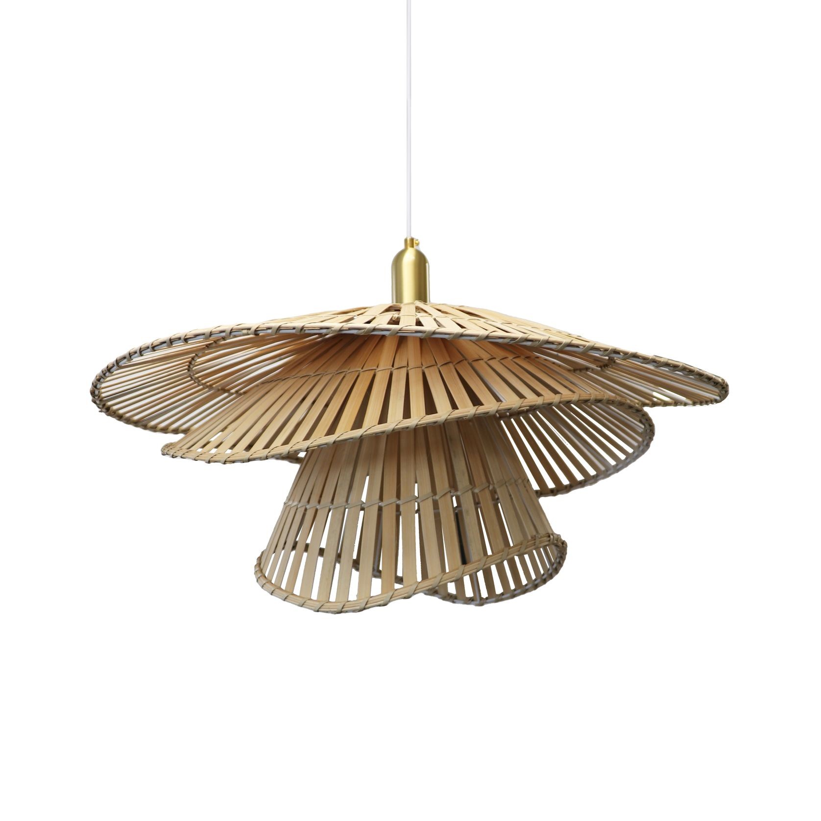 Three Tier Pendant Bamboo - Natural gallery detail image