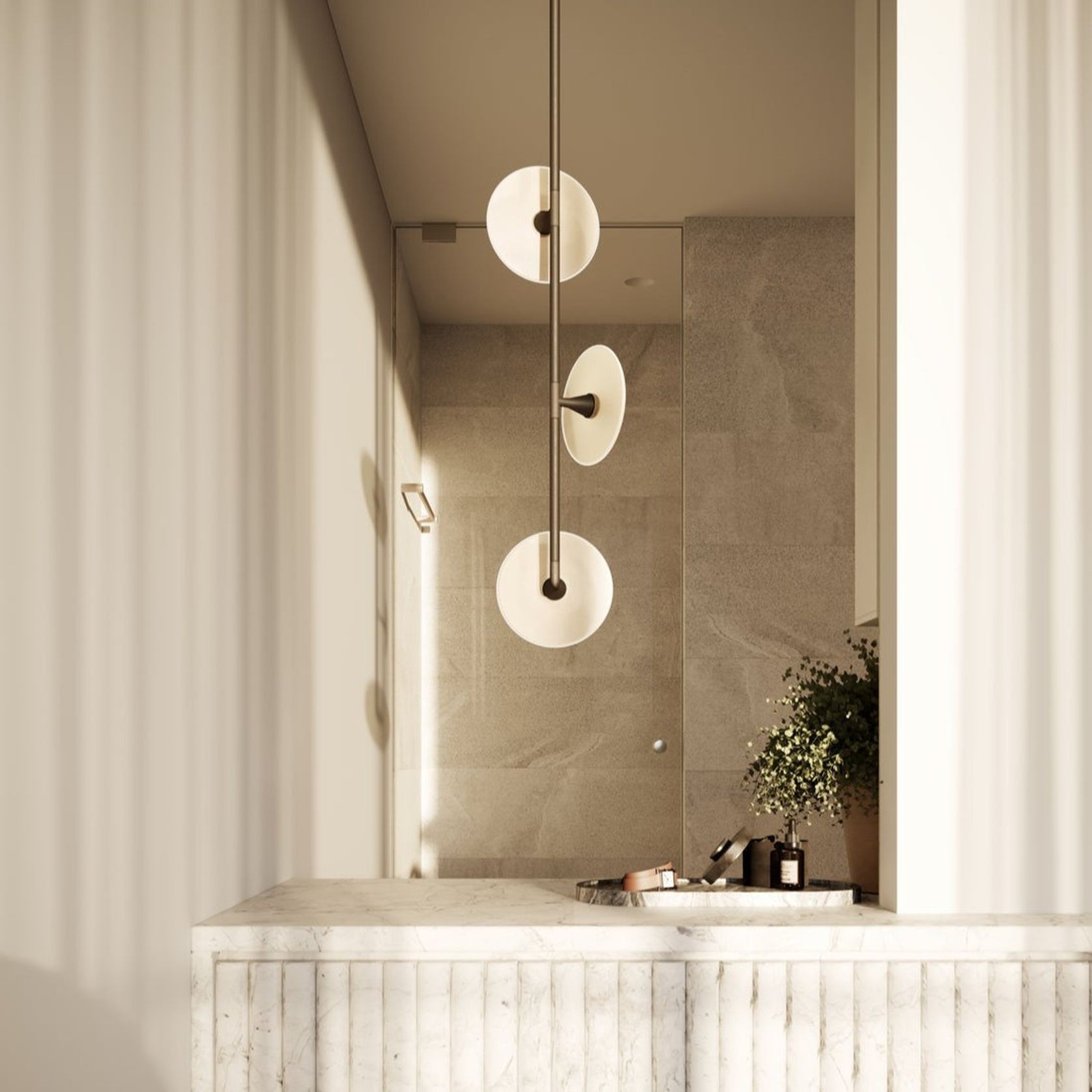 Coral Trio Pendant Light (Off-Centered) gallery detail image