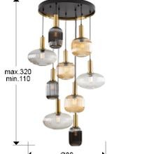 Multiple light metal lamp, matt Multiple Light Pendant gallery detail image