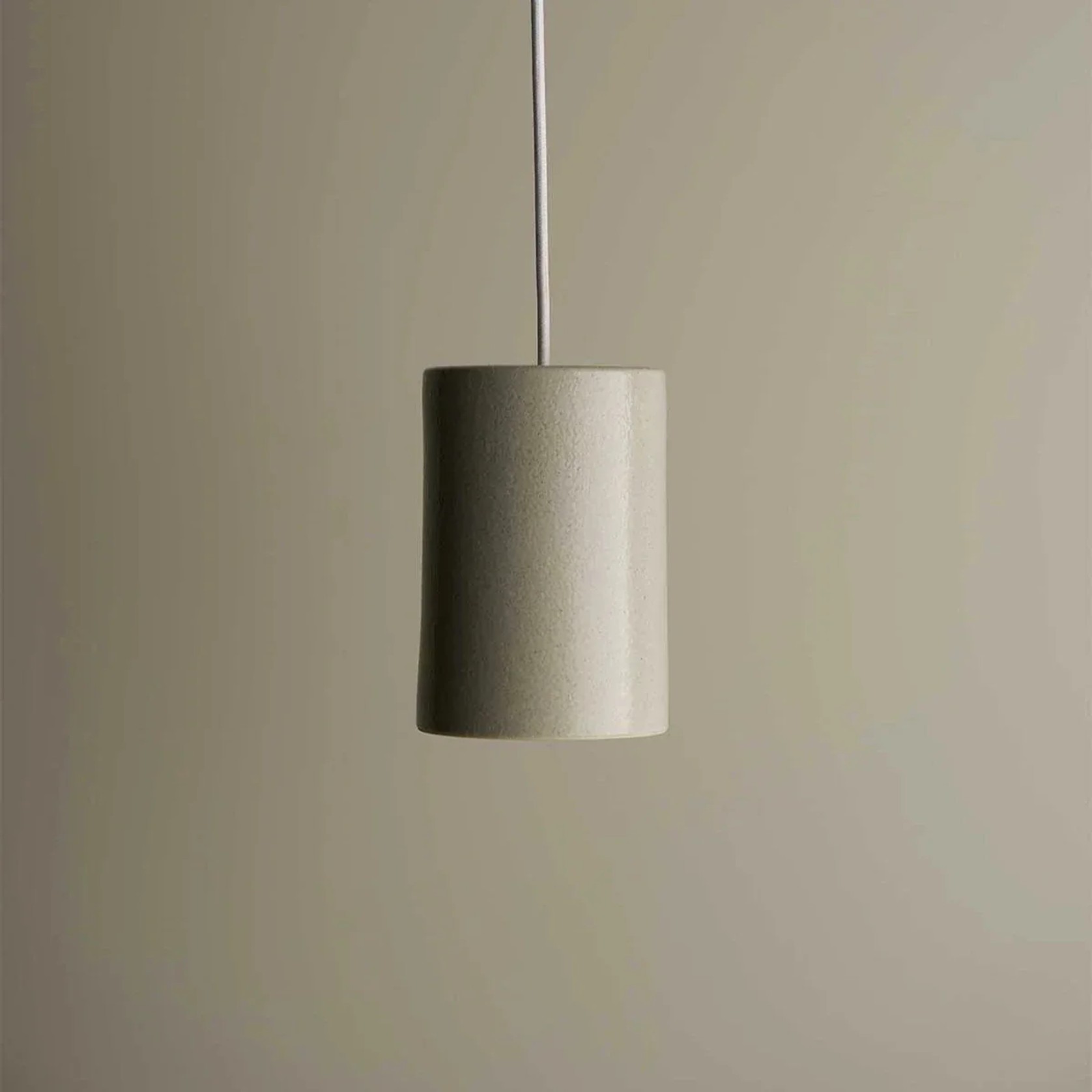 Ceramic Cylinder Pendant Light Small gallery detail image