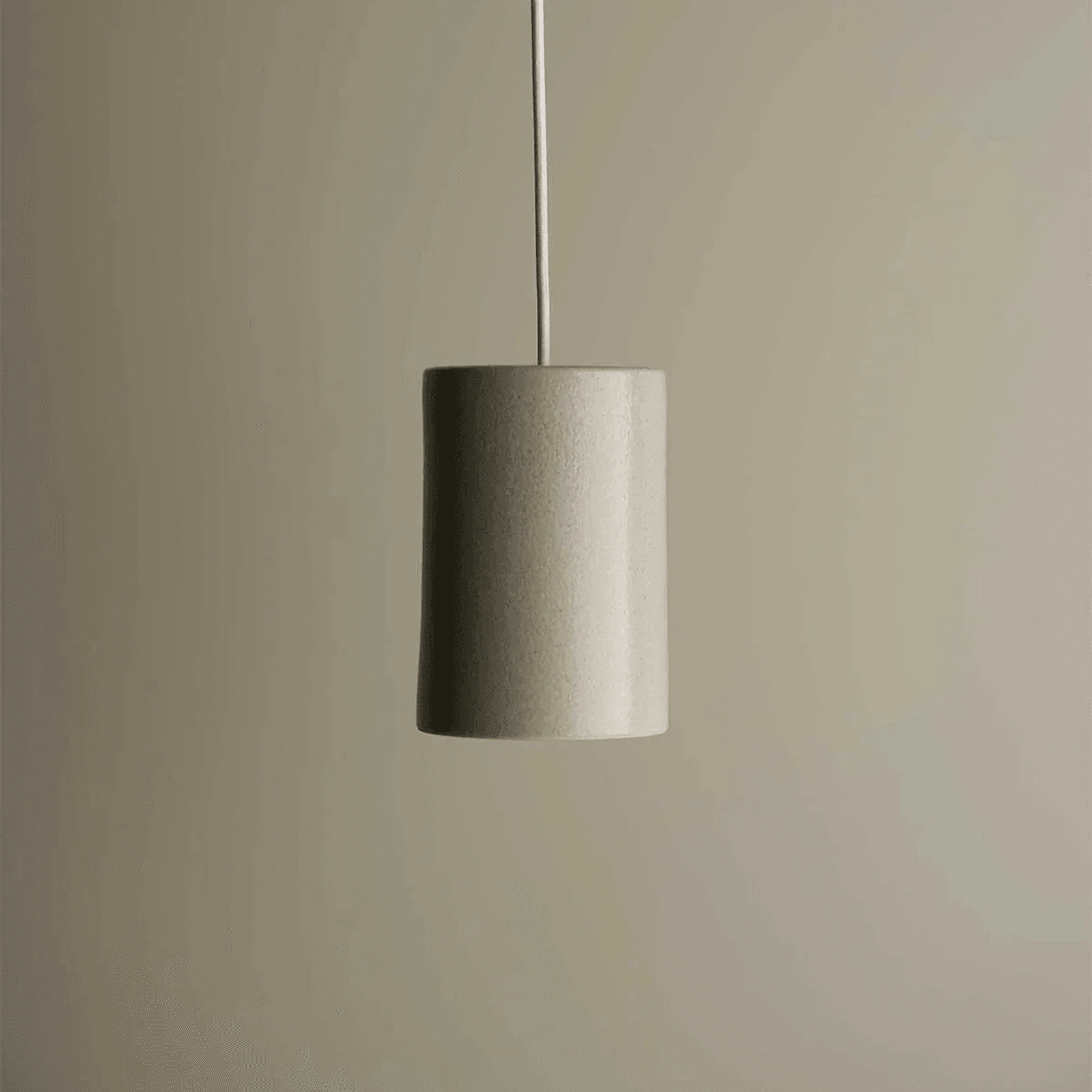Ceramic Cylinder Pendant Light Small gallery detail image
