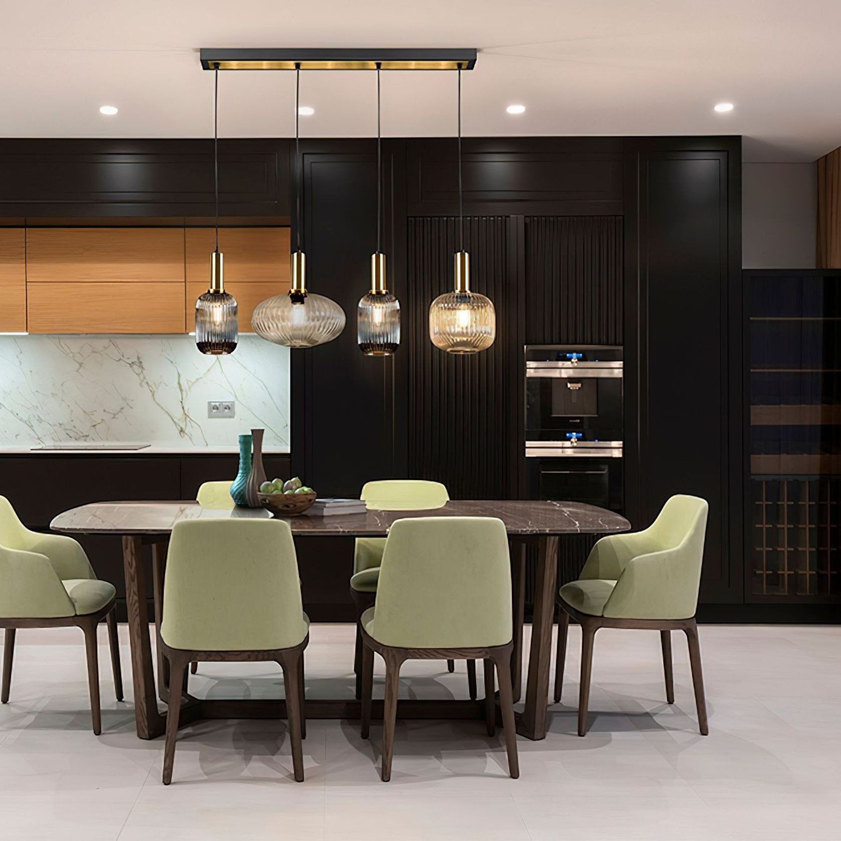 Multiple light metal lamp, matt Multiple Light Pendant ArchiPro NZ