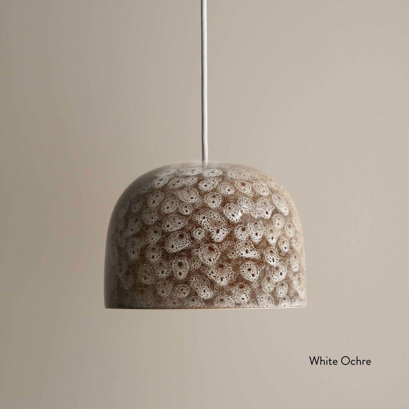 Ceramic Pendant Bell Light Large gallery detail image