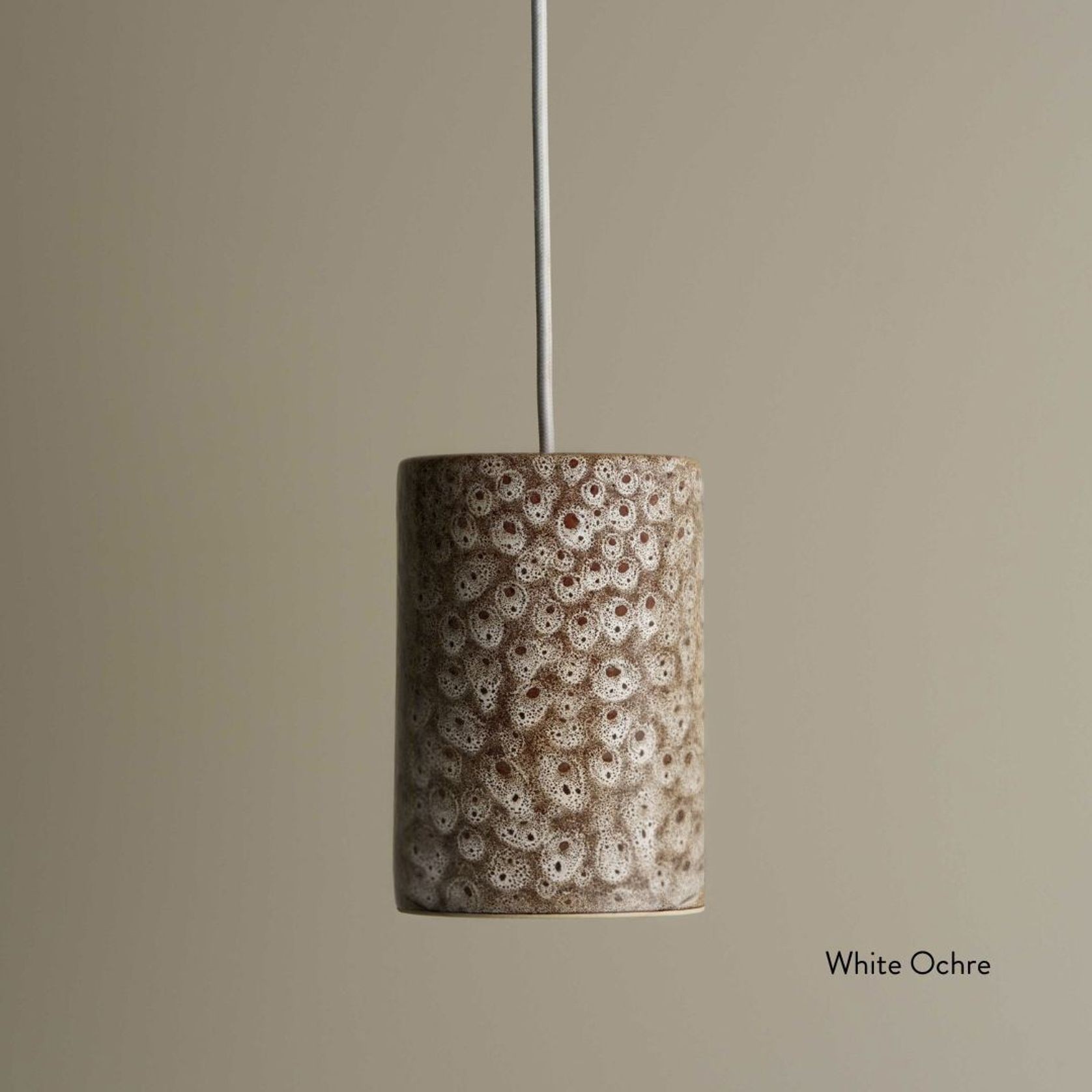 Ceramic Pendant Cylinder Light Large gallery detail image