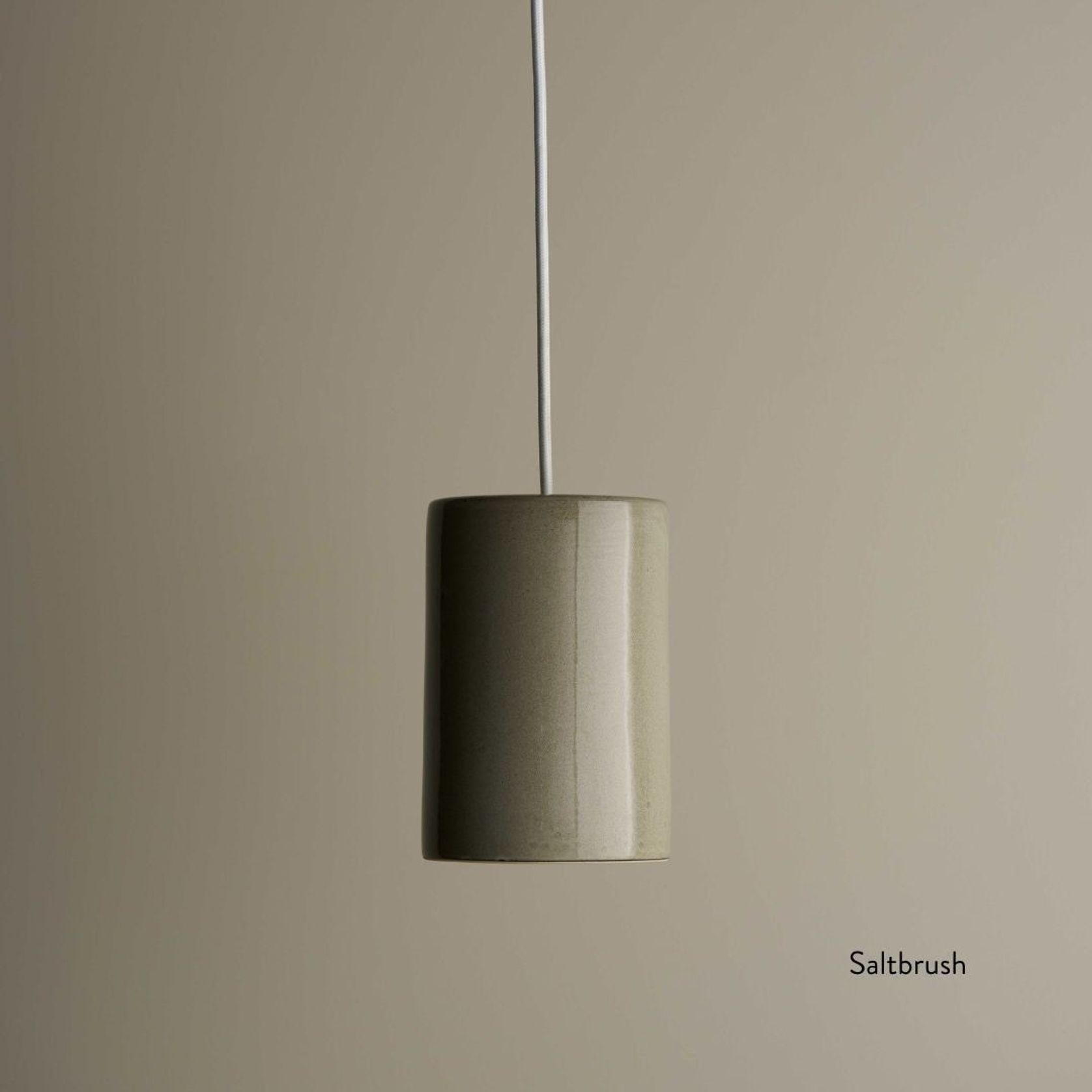 Ceramic Cylinder Pendant Light Small gallery detail image