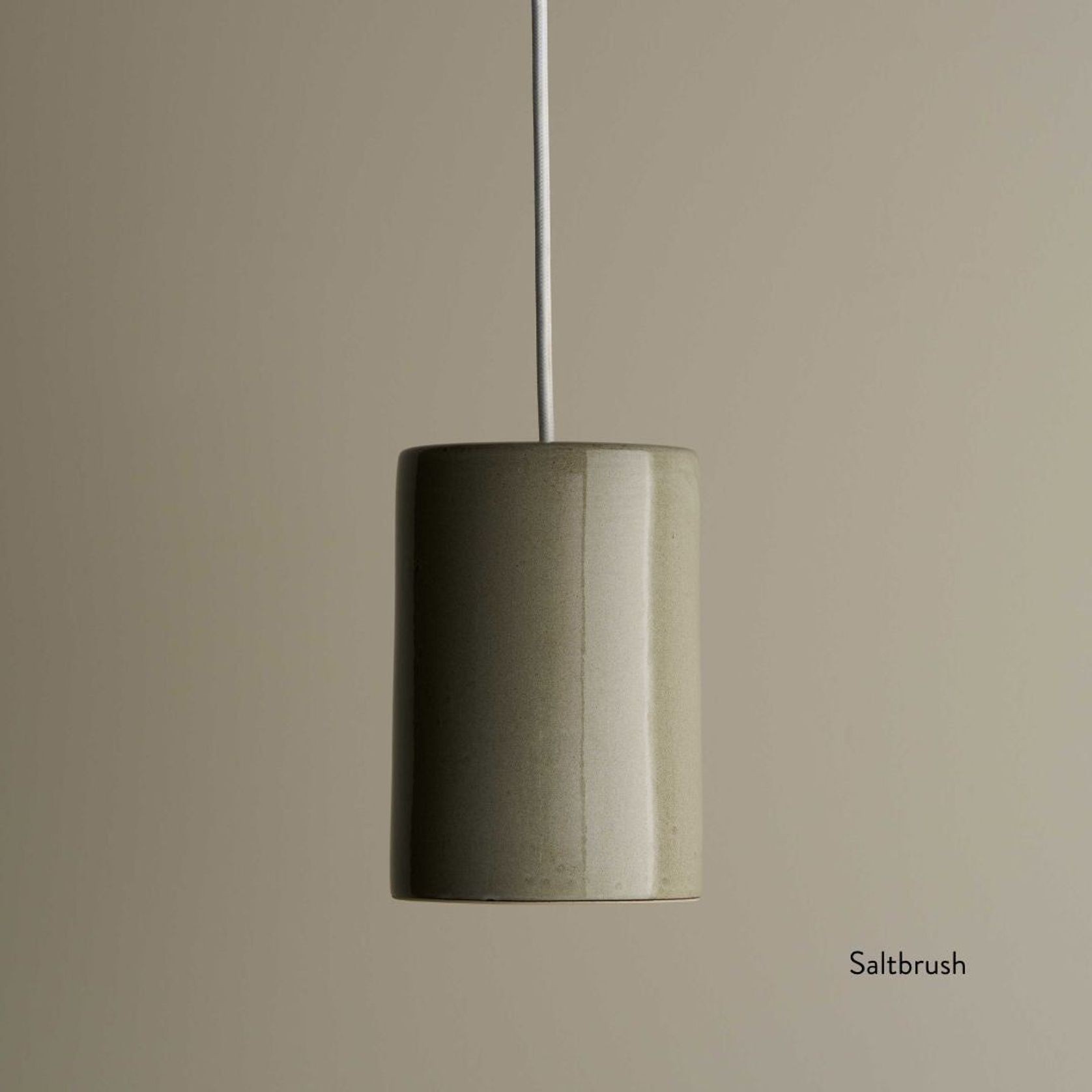 Ceramic Pendant Cylinder Light Large gallery detail image
