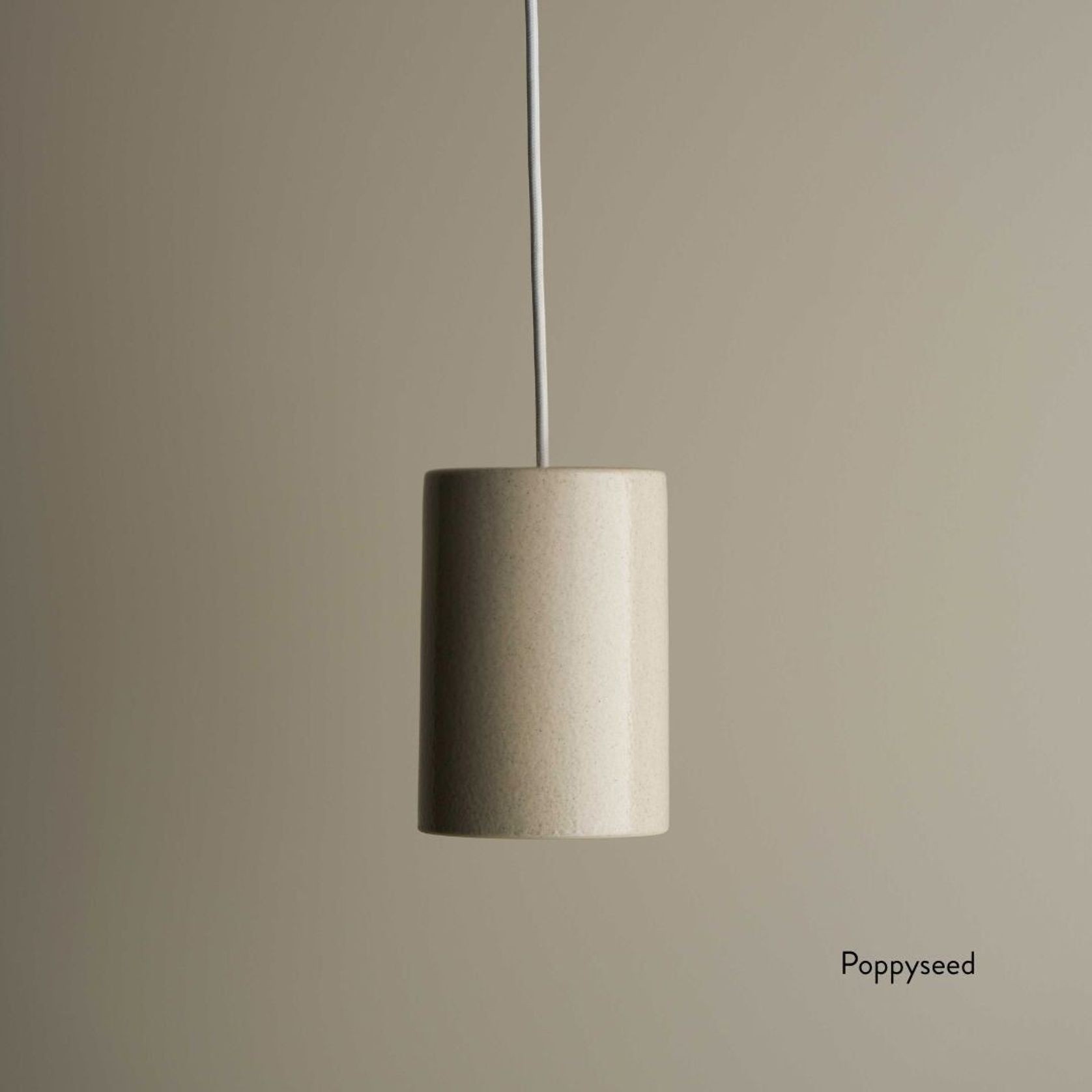Ceramic Cylinder Pendant Light Small gallery detail image