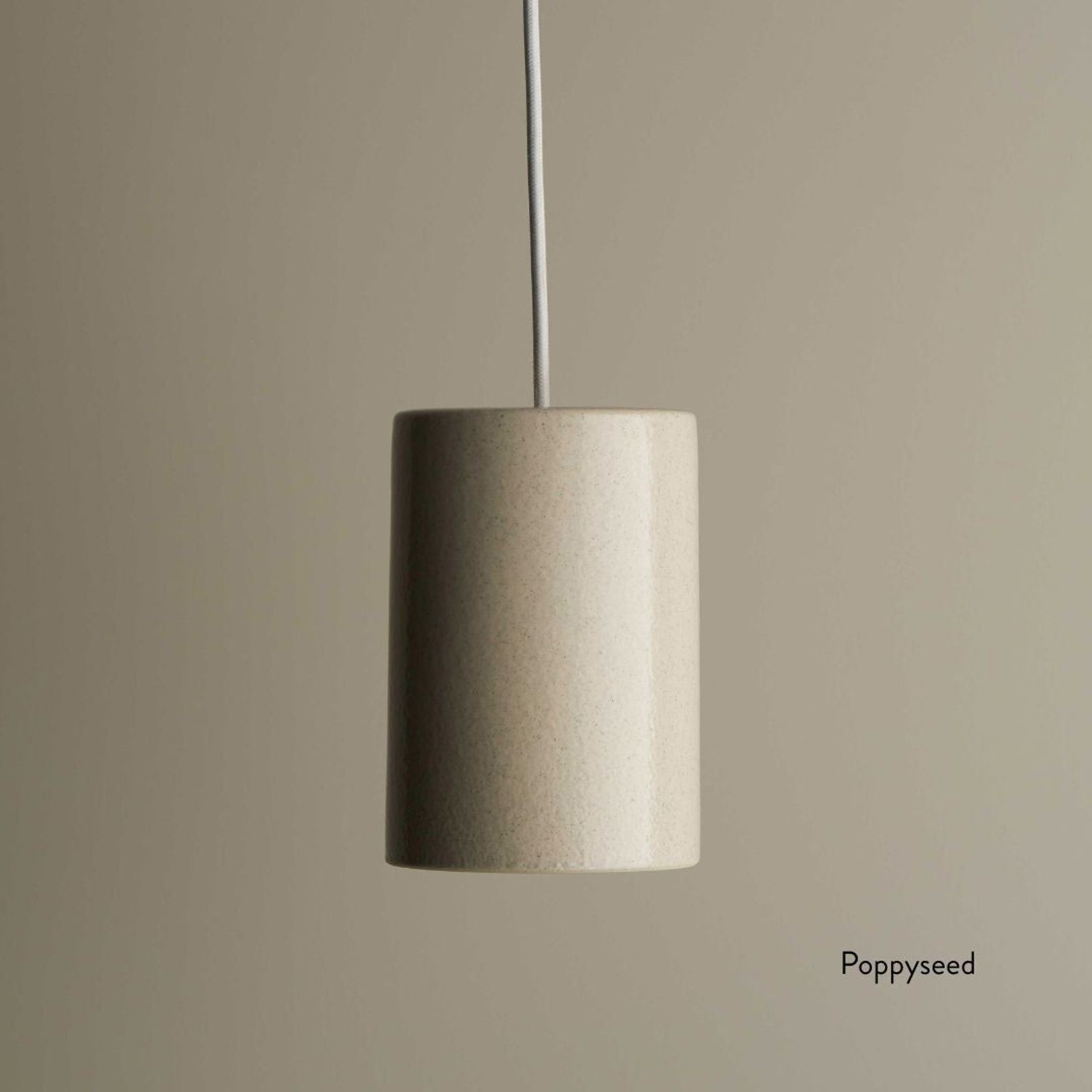 Ceramic Pendant Cylinder Light Large gallery detail image