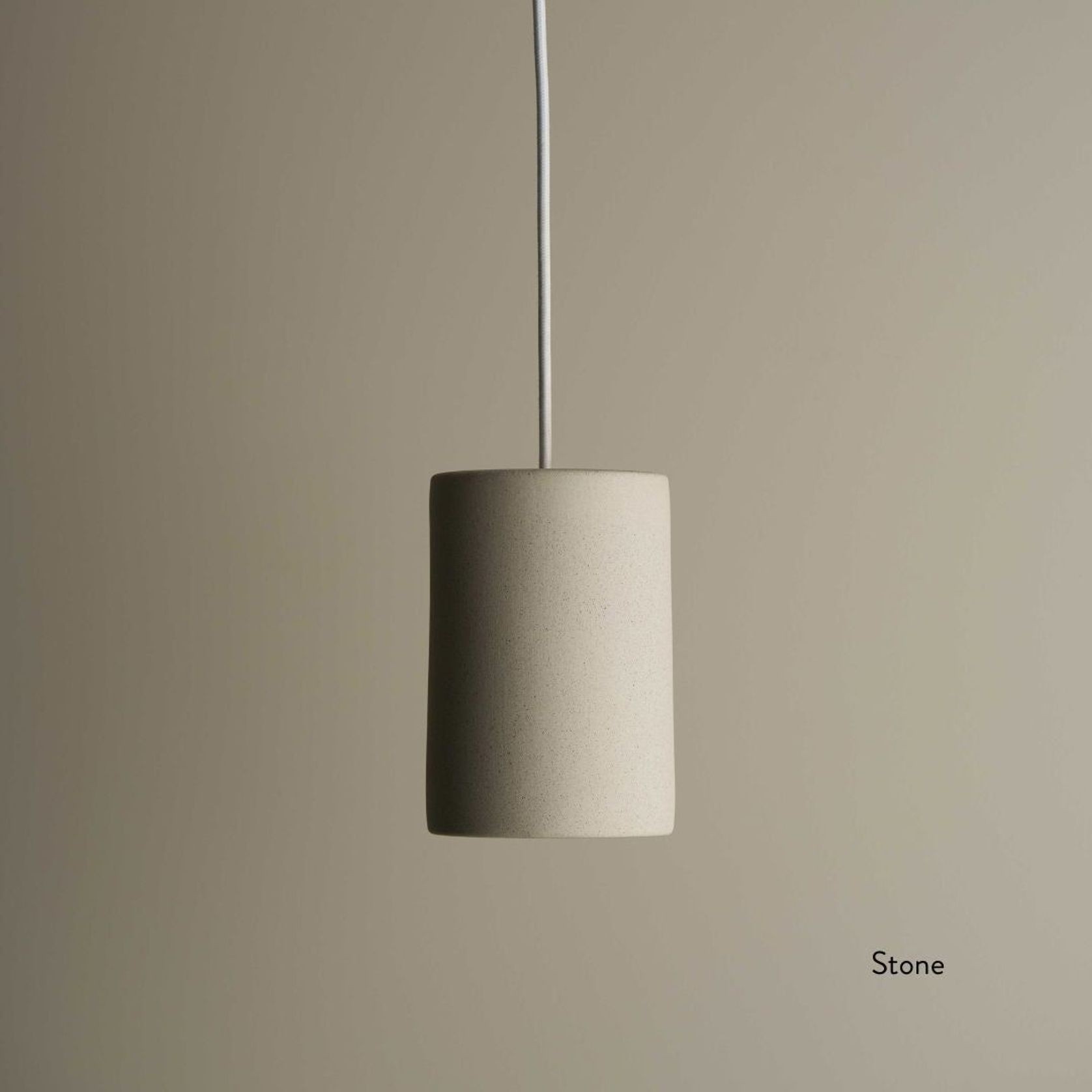 Ceramic Cylinder Pendant Light Small gallery detail image