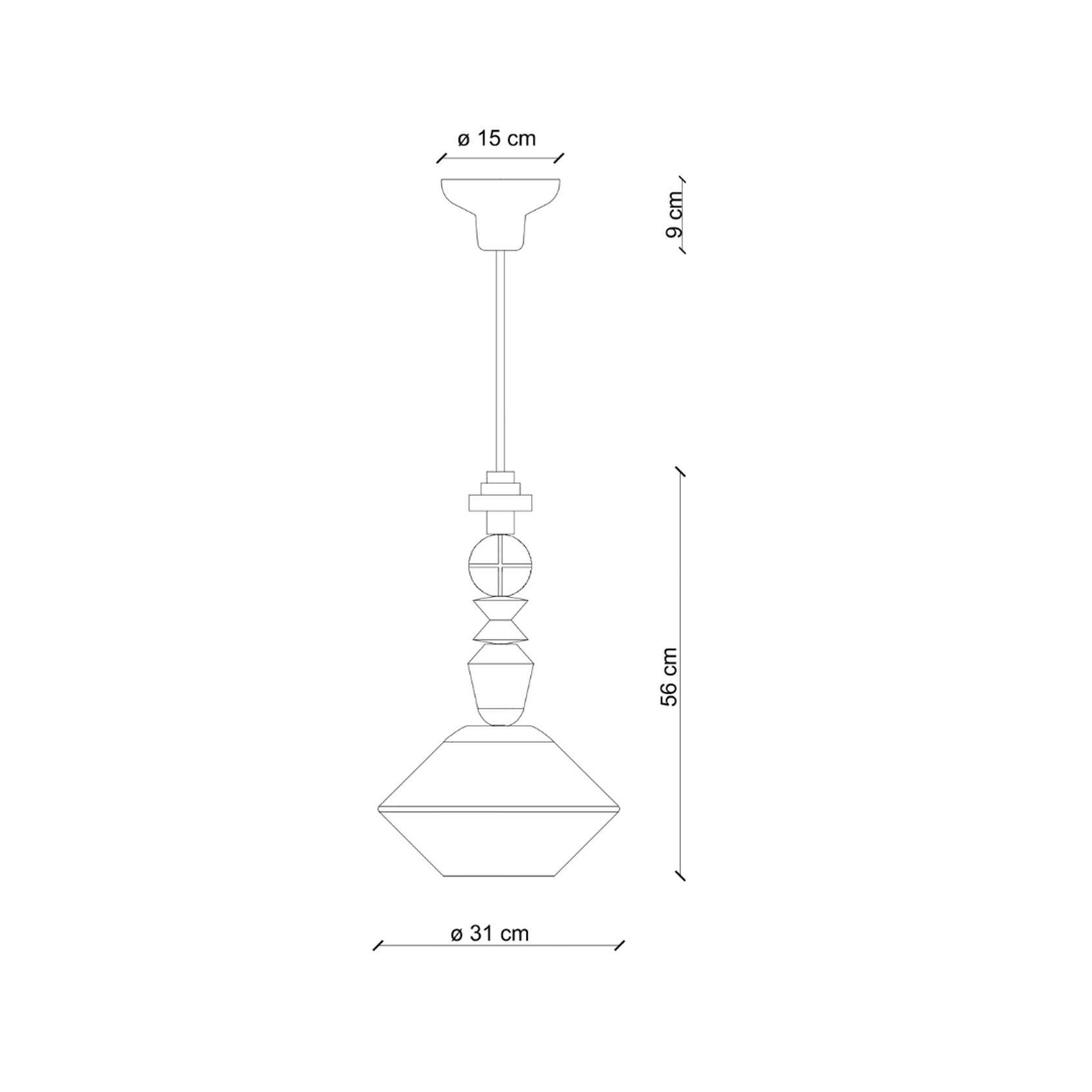 Lariat Short Pendant gallery detail image