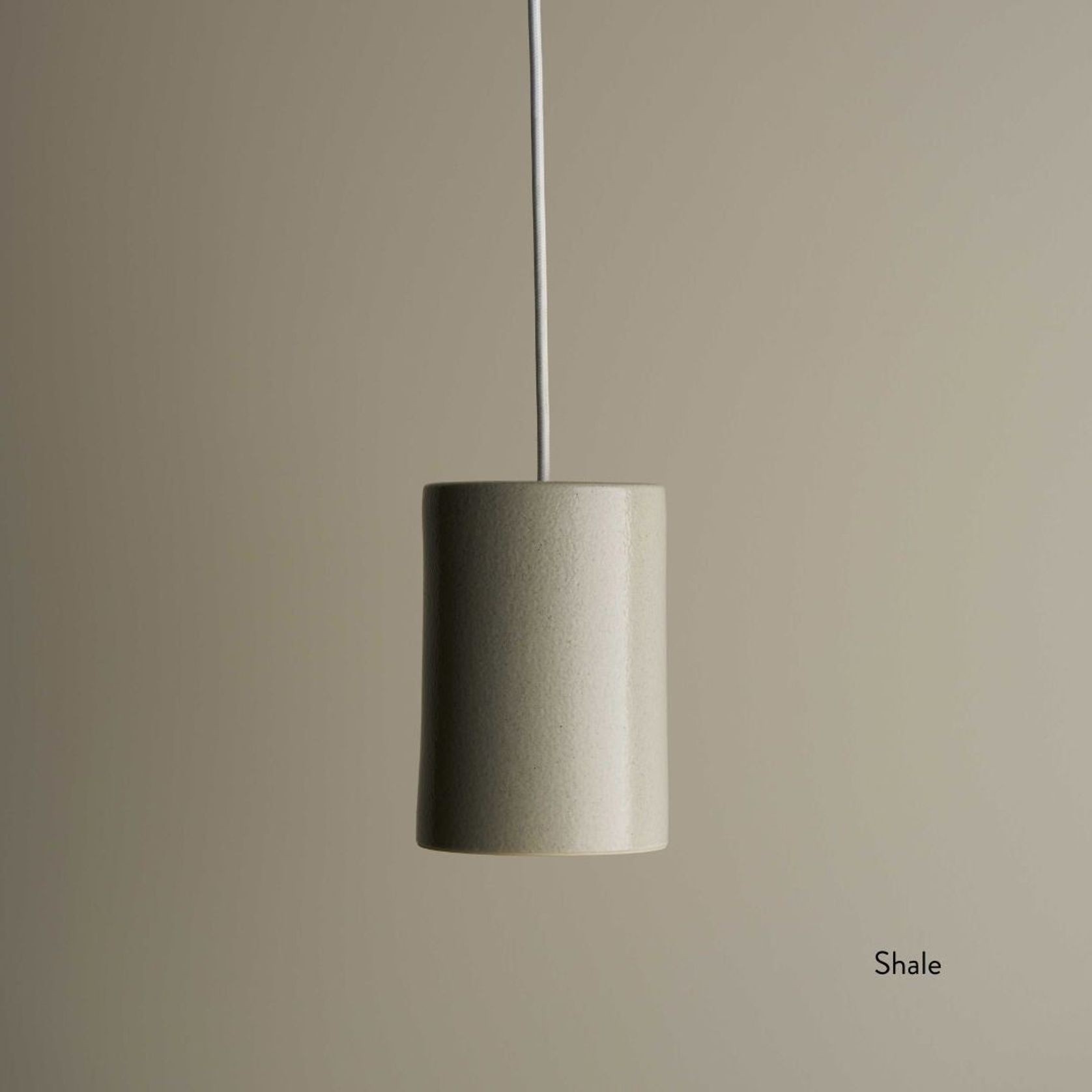Ceramic Cylinder Pendant Light Small gallery detail image