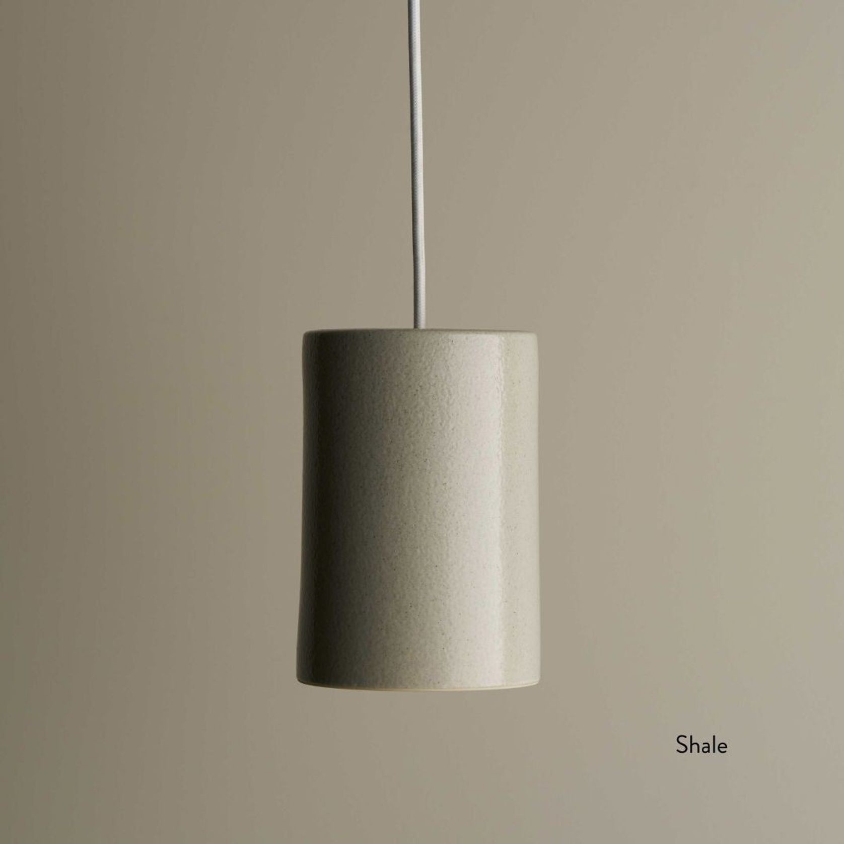 Ceramic Pendant Cylinder Light Large gallery detail image