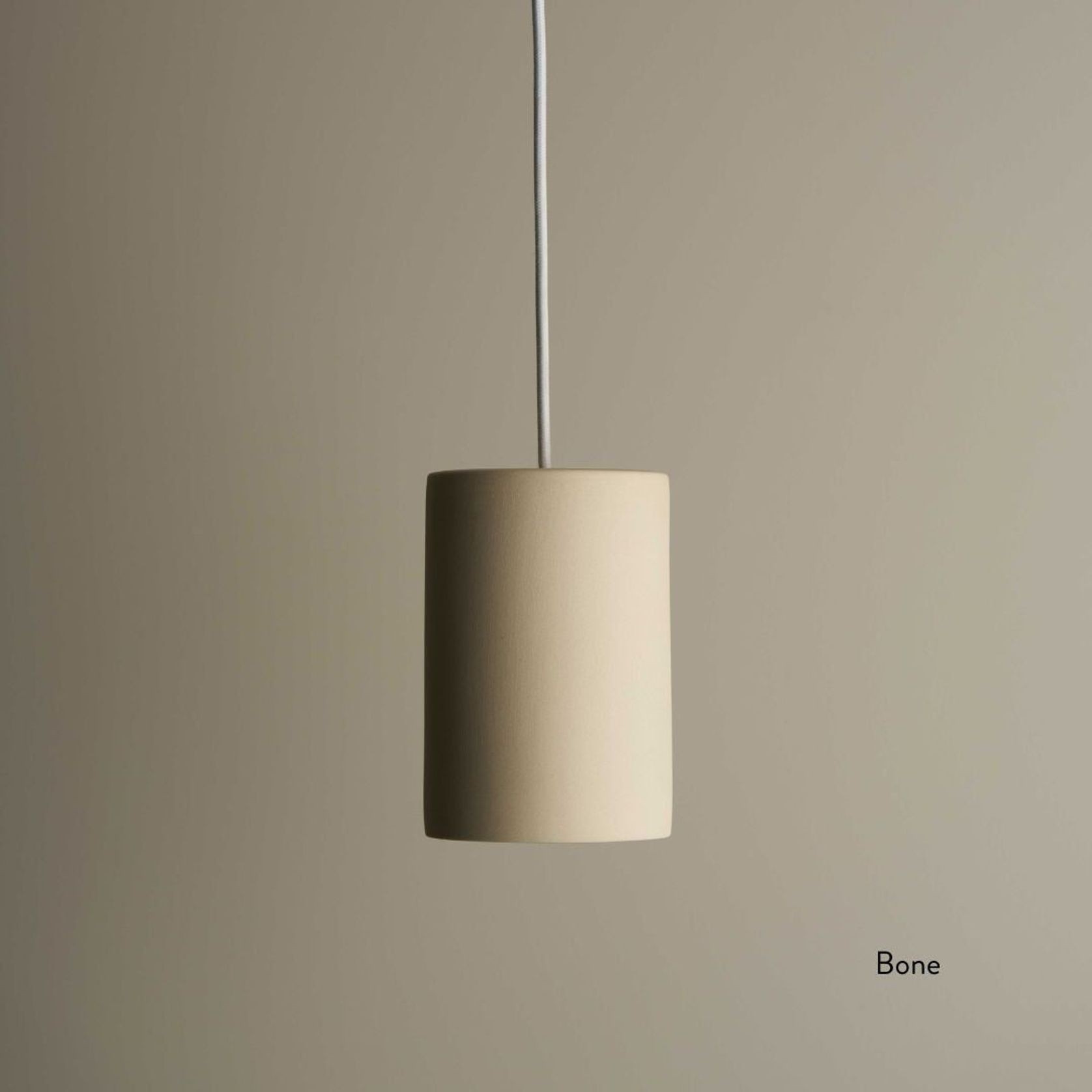 Ceramic Cylinder Pendant Light Small gallery detail image