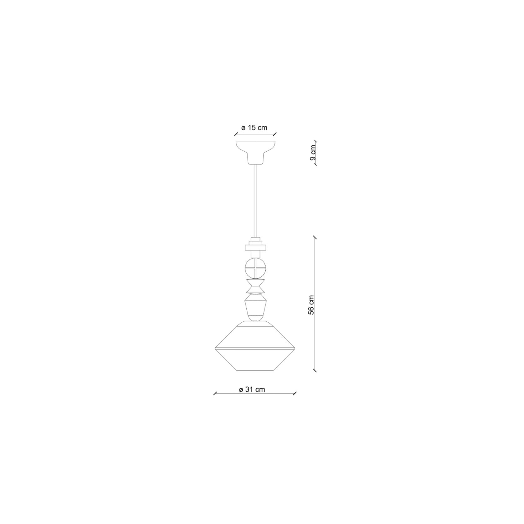 Lariat Short Pendant gallery detail image