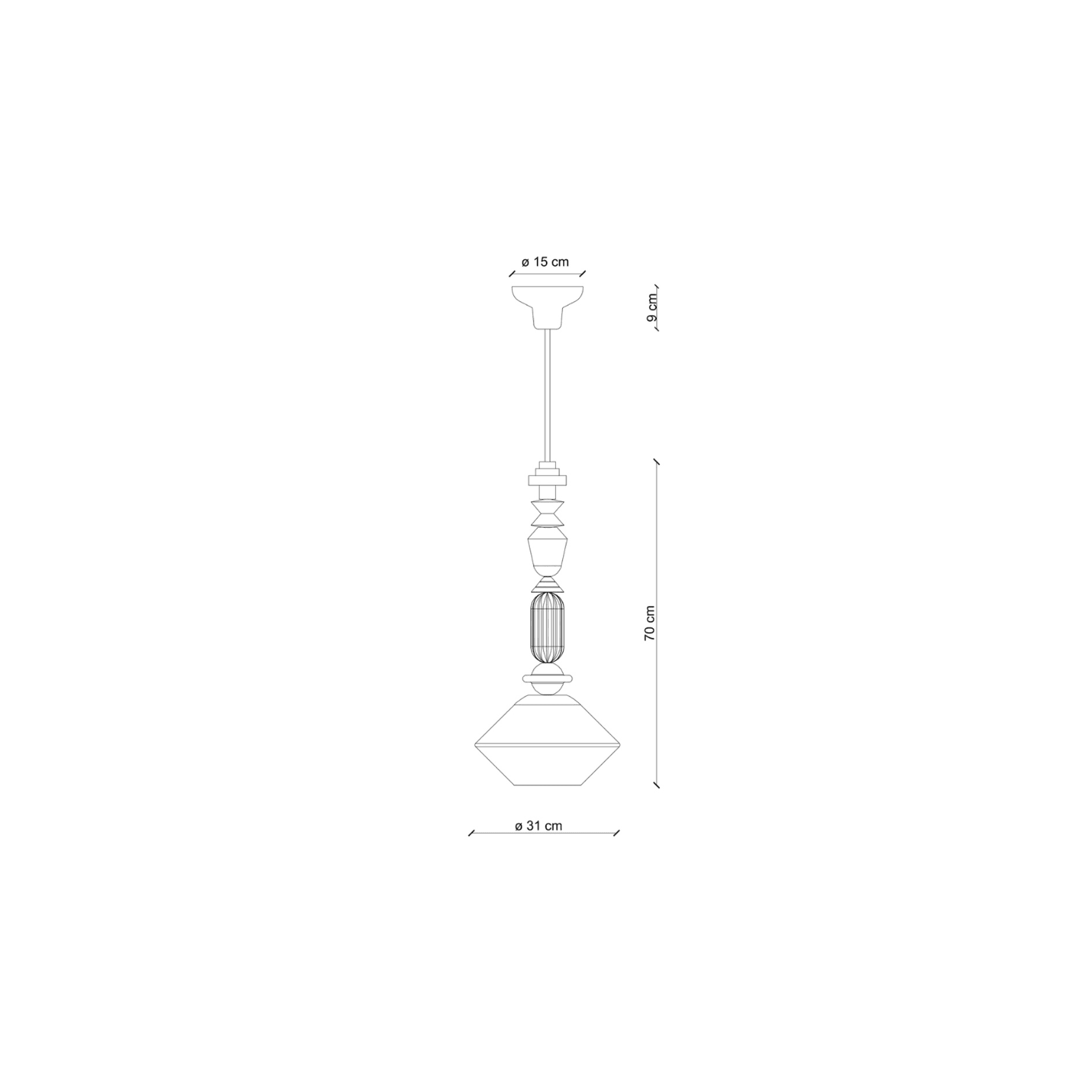 Lariat Medium Pendant gallery detail image