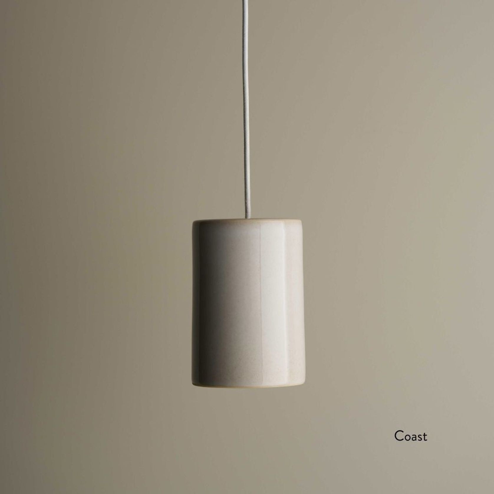 Ceramic Cylinder Pendant Light Small gallery detail image