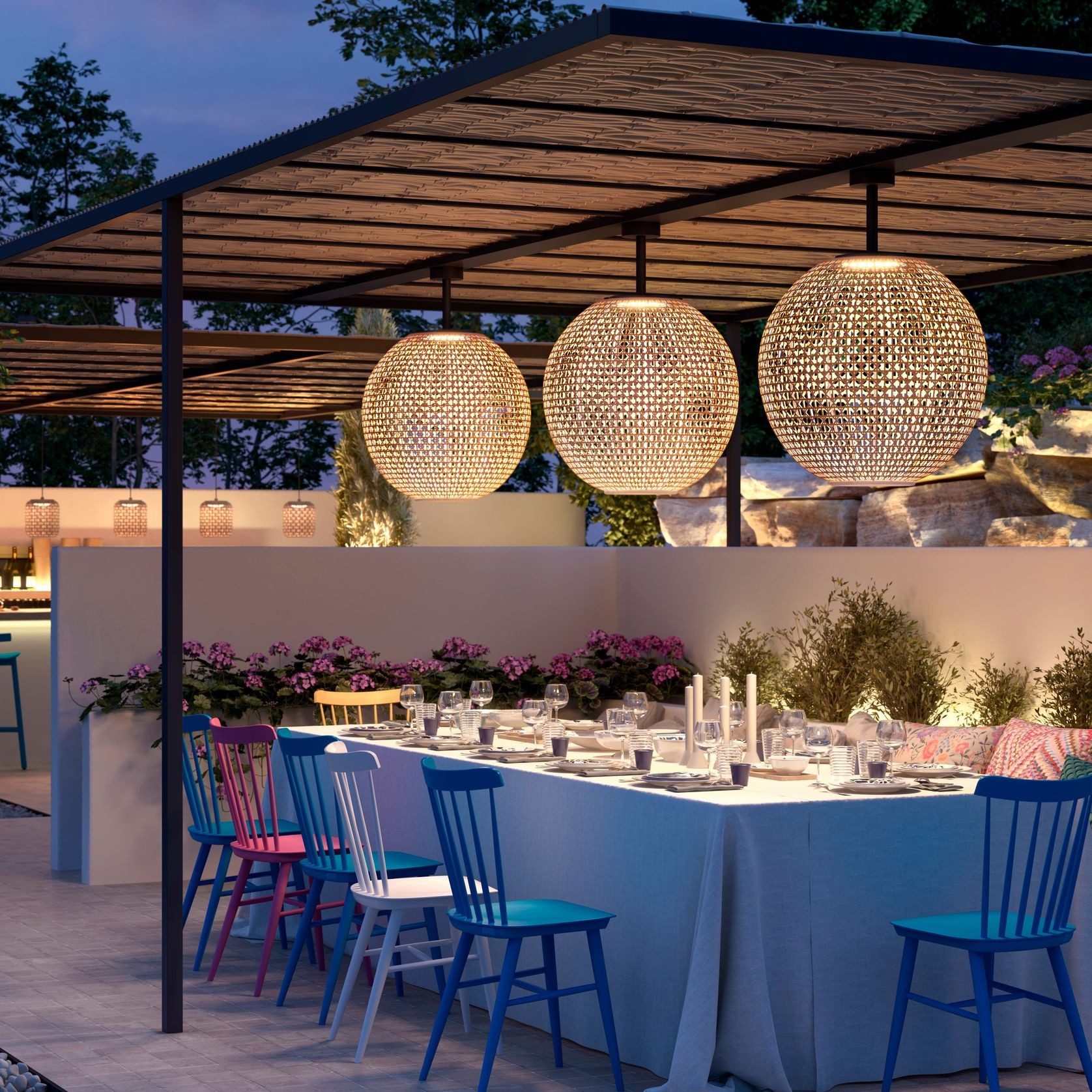 Nans 80cm Outdoor Ceiling Light gallery detail image