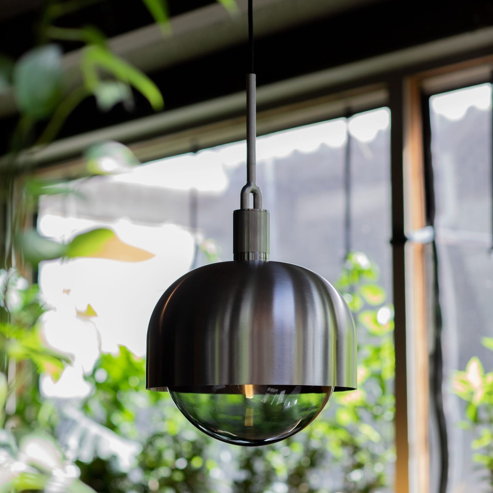 Shade Forked Globe Pendant | Smoke gallery detail image