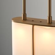 Matteo LED Twin Glass Pendant in Aged Brass gallery detail image