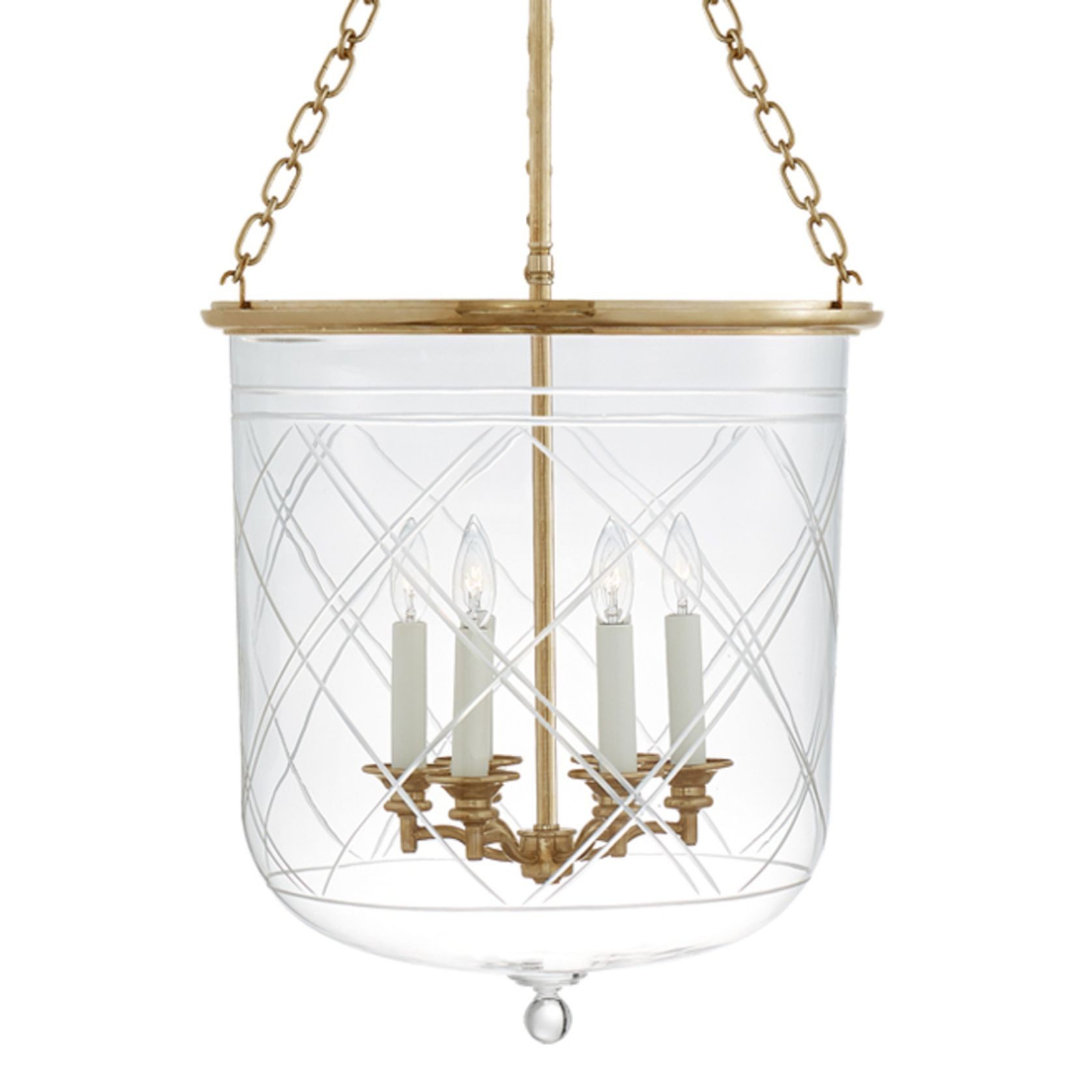 Cambridge Large Smoke Bell Lantern – Brass gallery detail image