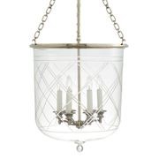 Cambridge Large Smoke Bell Lantern – Silver gallery detail image