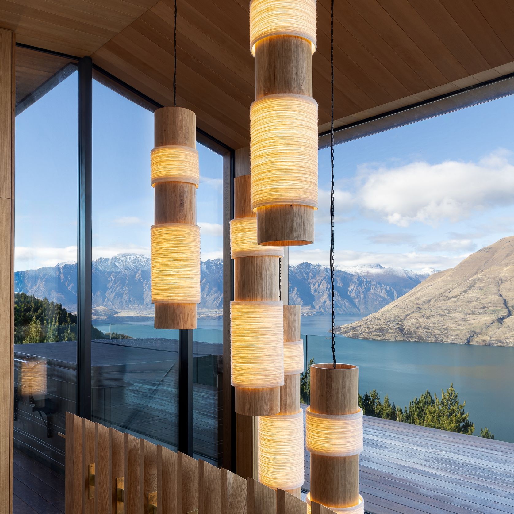 Circlet Timber & Wool Pendant Light gallery detail image