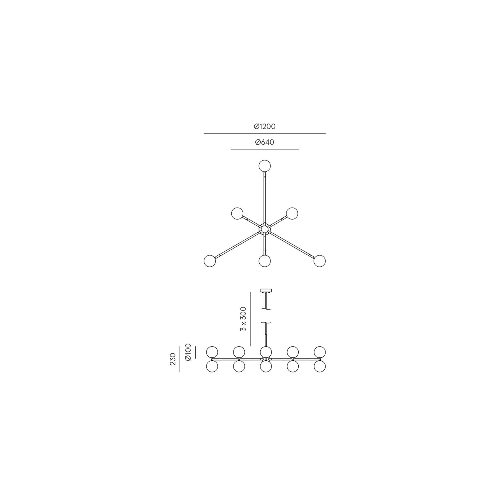Dalt 6lt Pendant Light gallery detail image