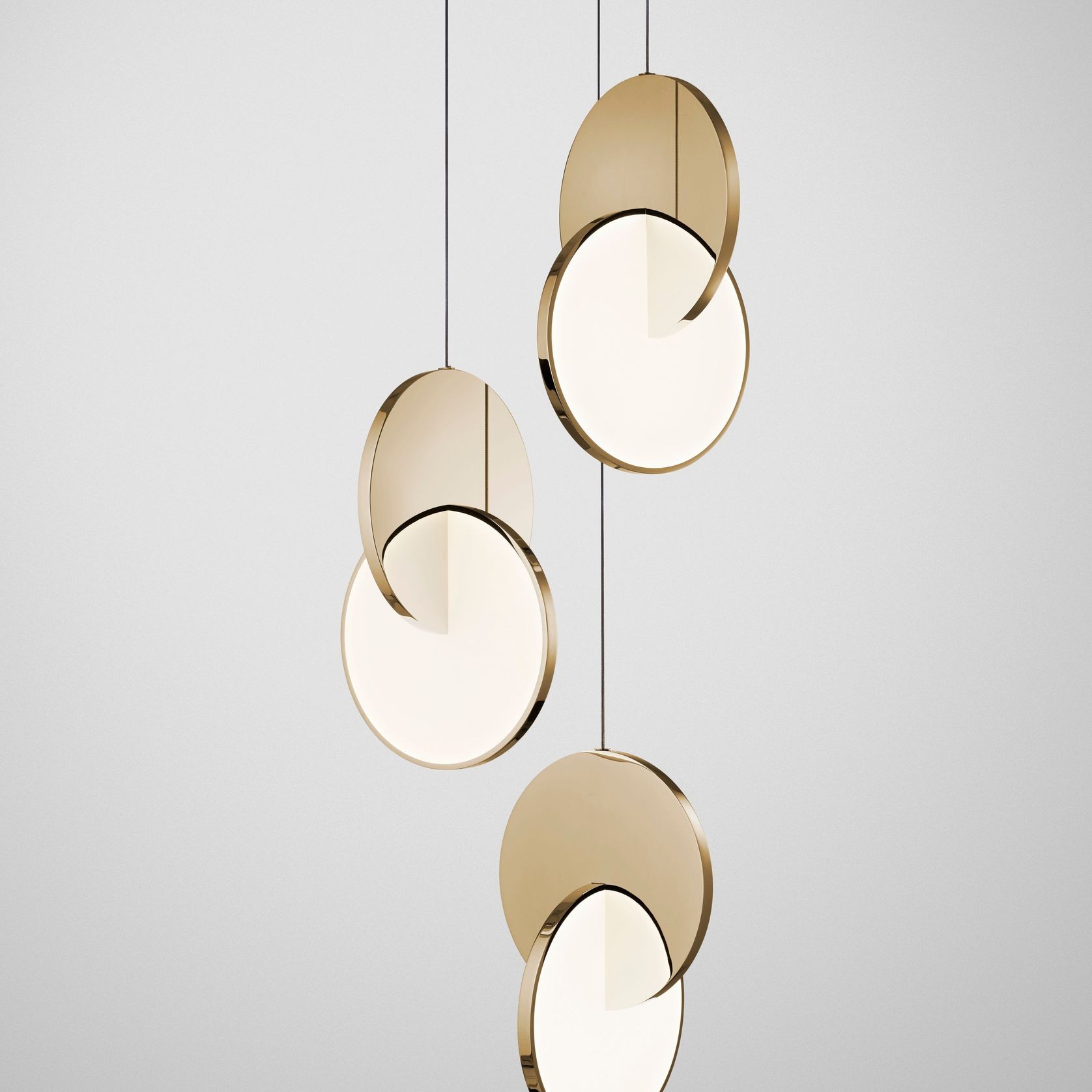 Eclipse Pendant Light - Polished Gold gallery detail image