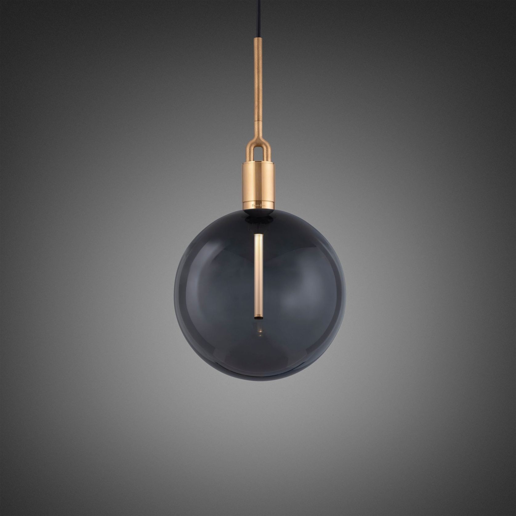 Forked Globe Pendant Light - Smoked gallery detail image