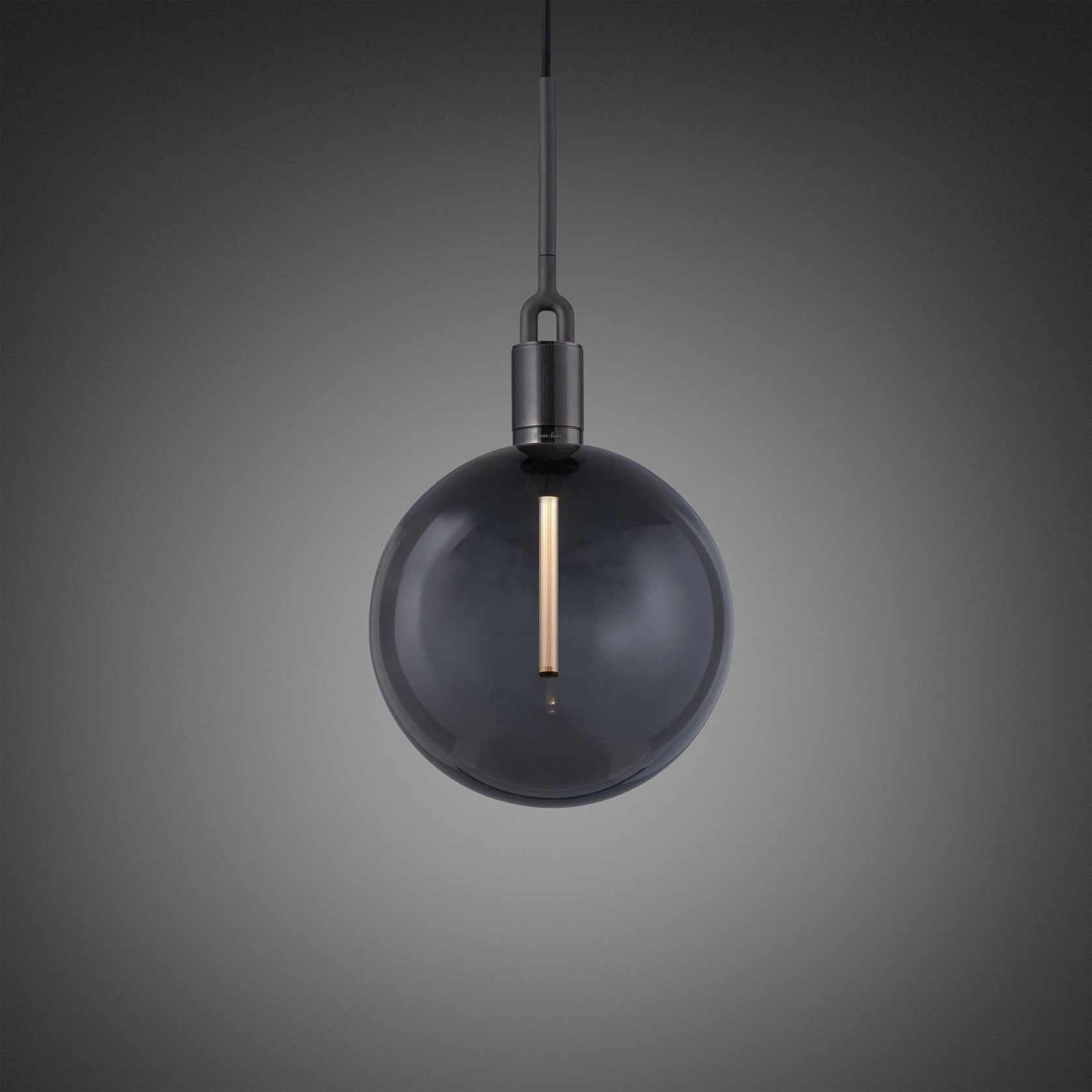 Forked Globe Pendant Light - Smoked gallery detail image