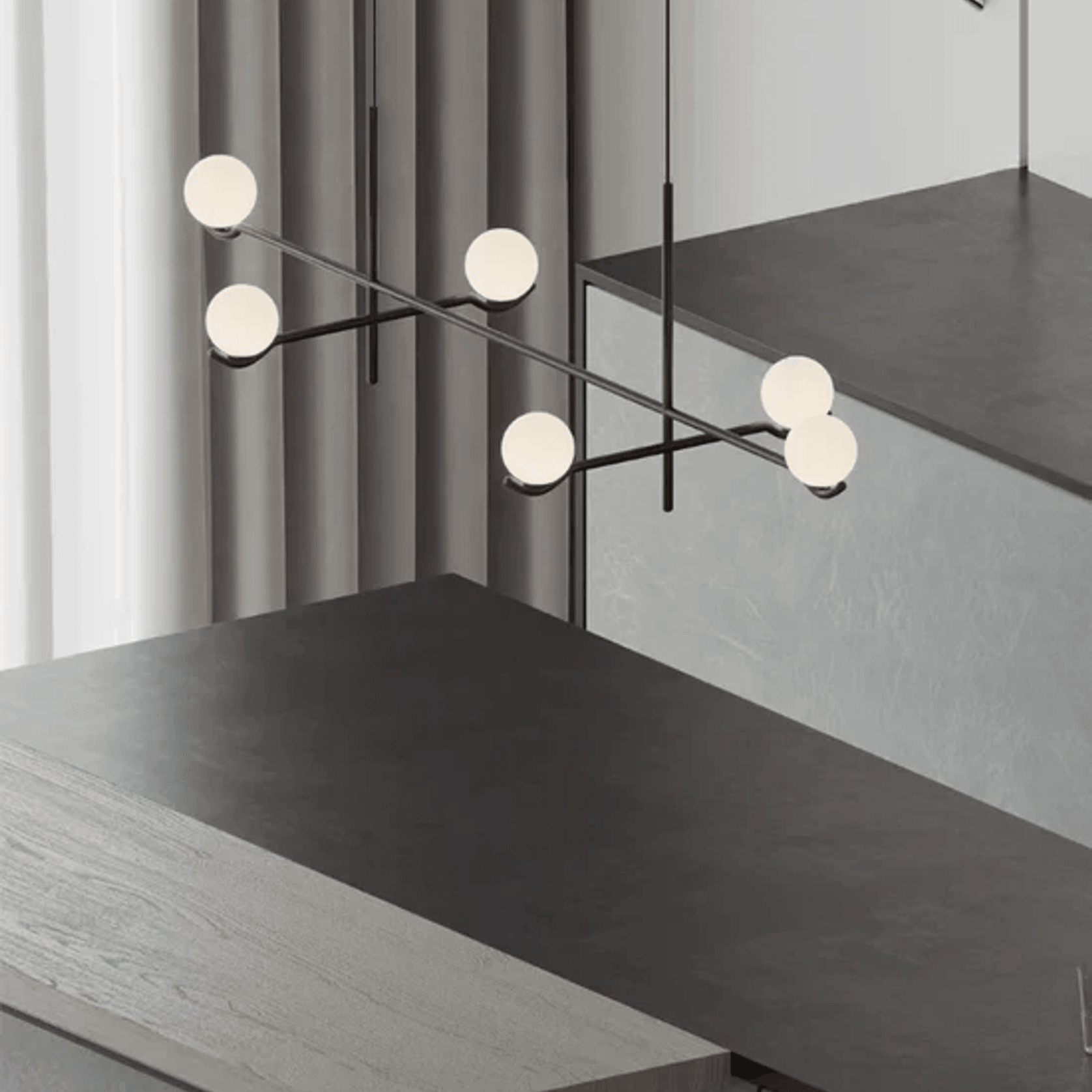Gemini Long Pendant Light gallery detail image
