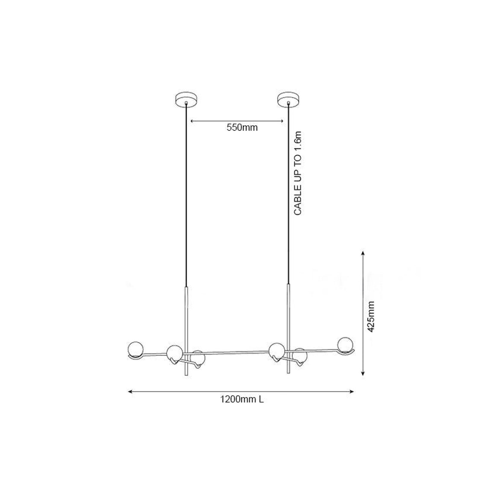 Gemini Long Pendant Light gallery detail image