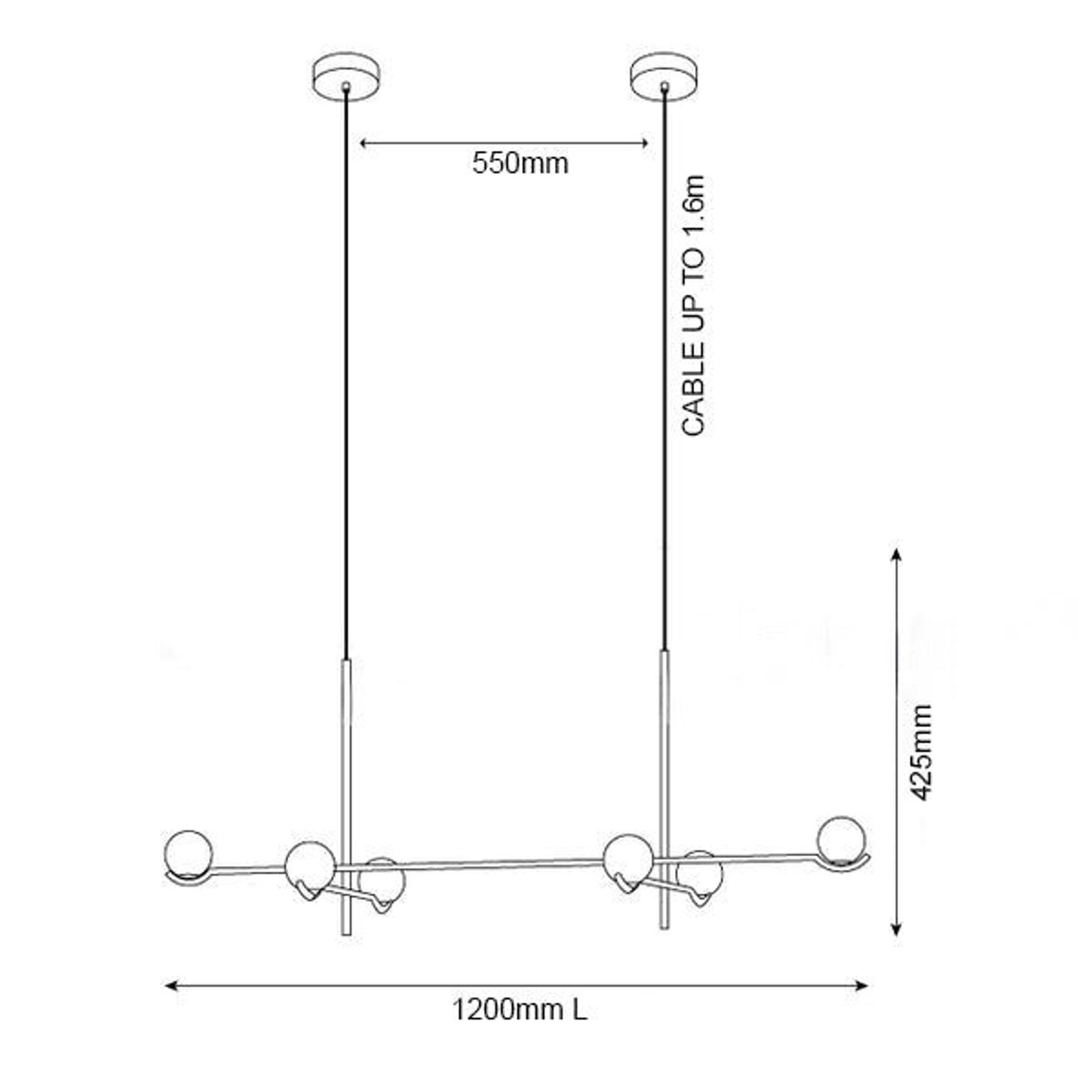 Gemini Long Pendant Light gallery detail image