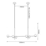 Gemini Long Pendant Light gallery detail image