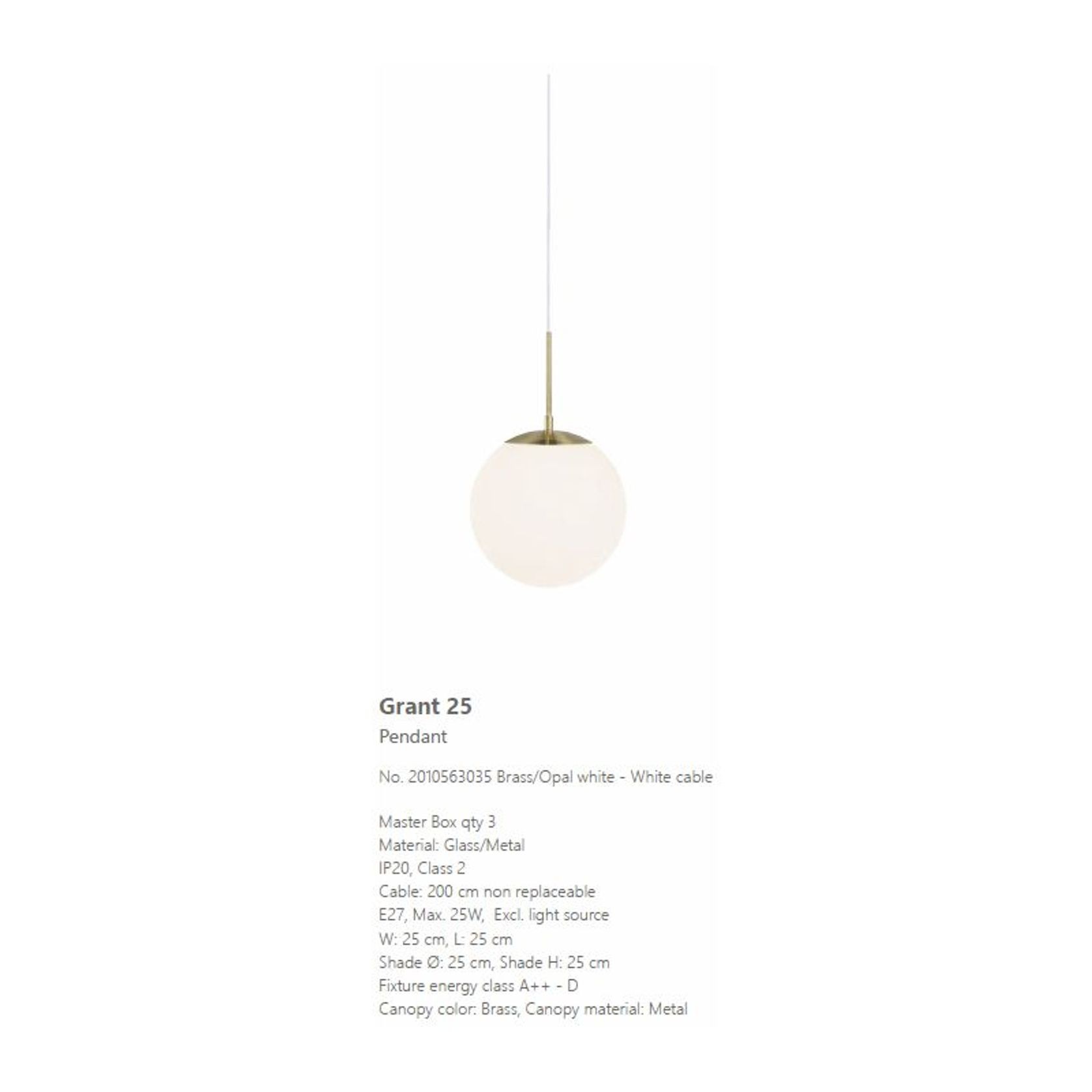 Grant 25 Pendant Light gallery detail image