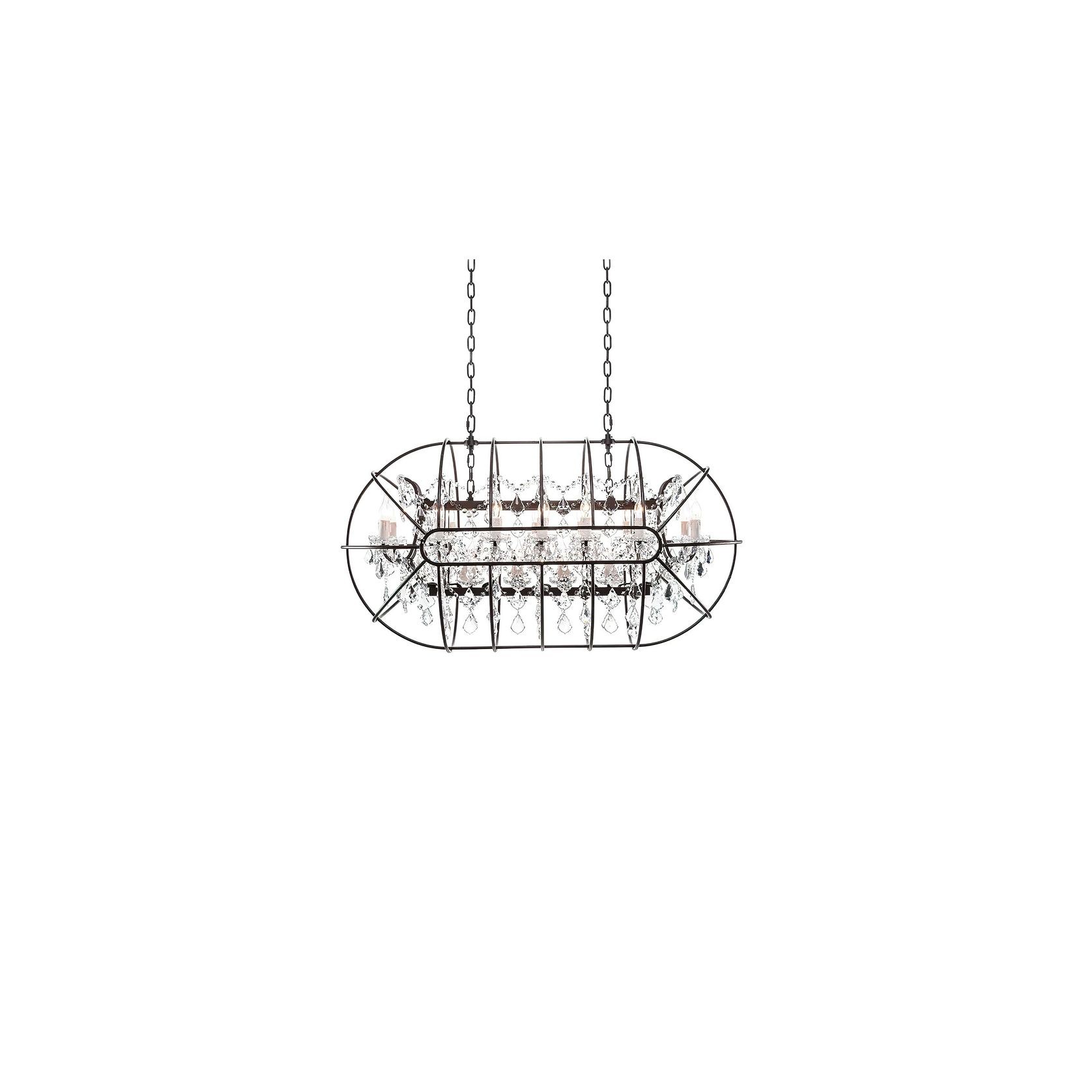 Gyro Crystal Rectangular Chandelier gallery detail image