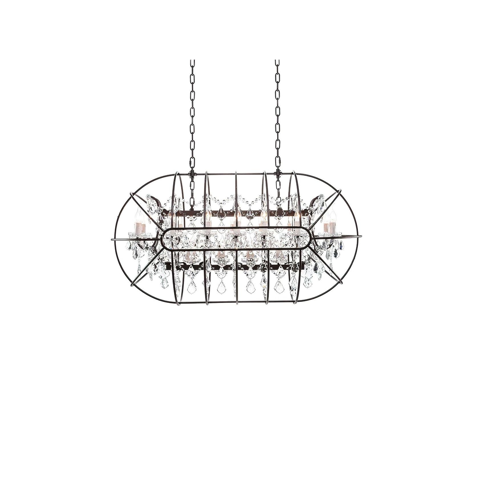 Gyro Crystal Rectangular Chandelier gallery detail image