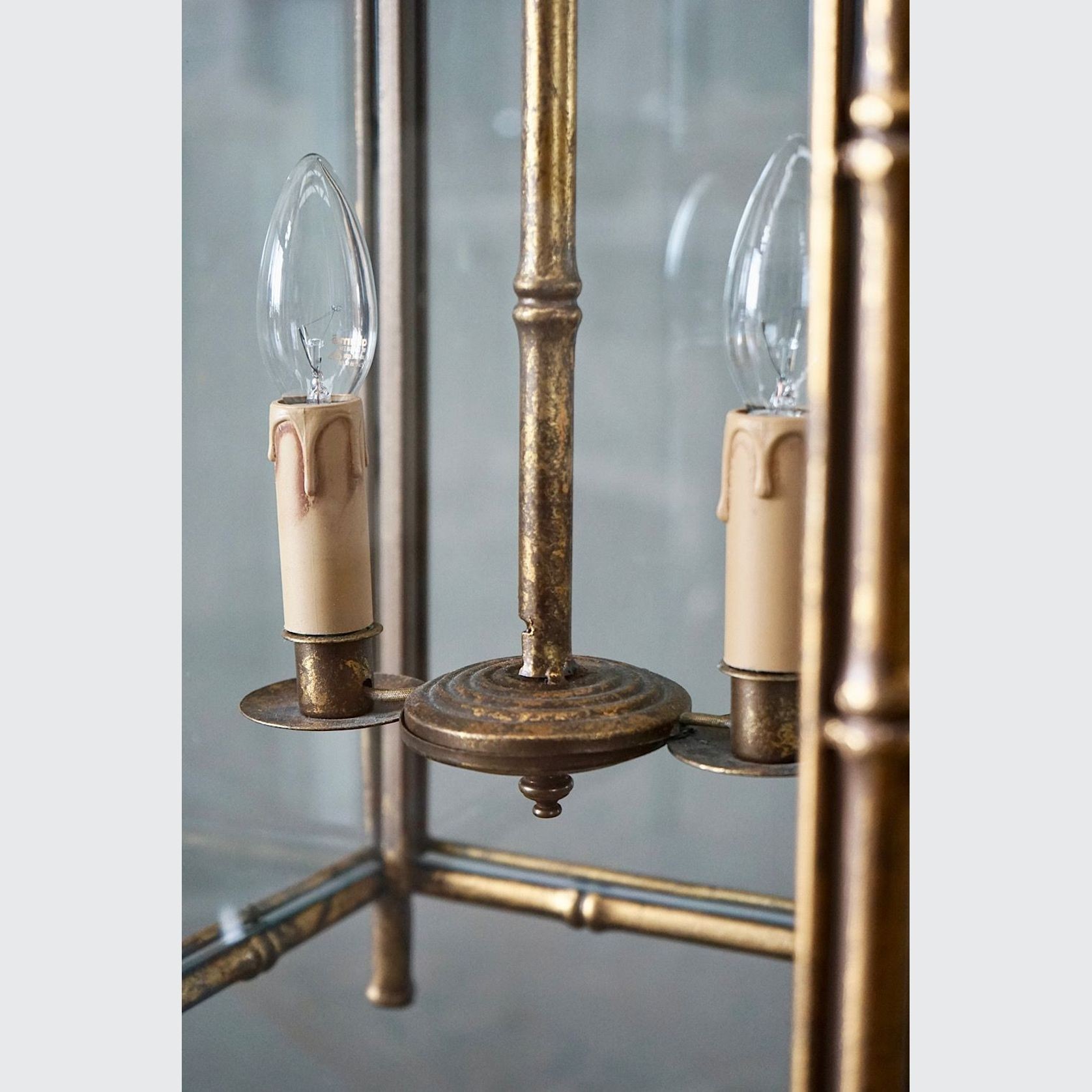 French Gilded Iron Lantern gallery detail image