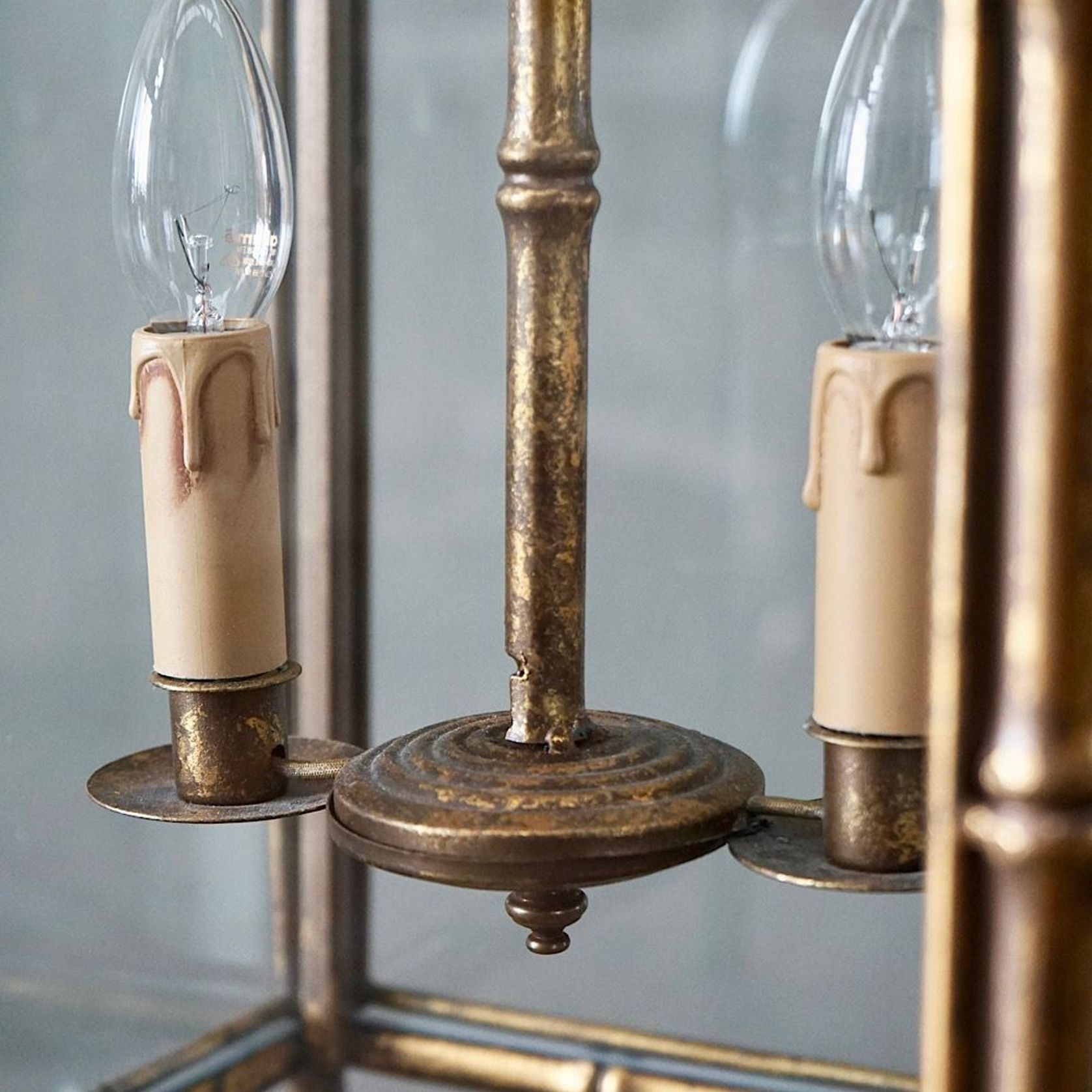 French Gilded Iron Lantern gallery detail image