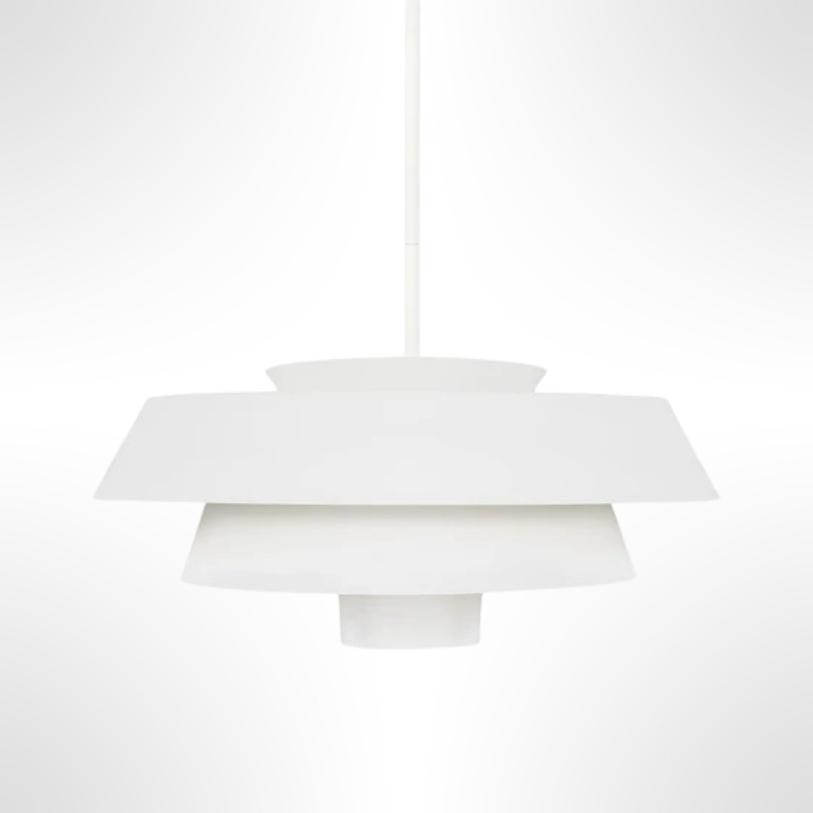 ED Brisbin 1L Pendant | Matte White Finish gallery detail image