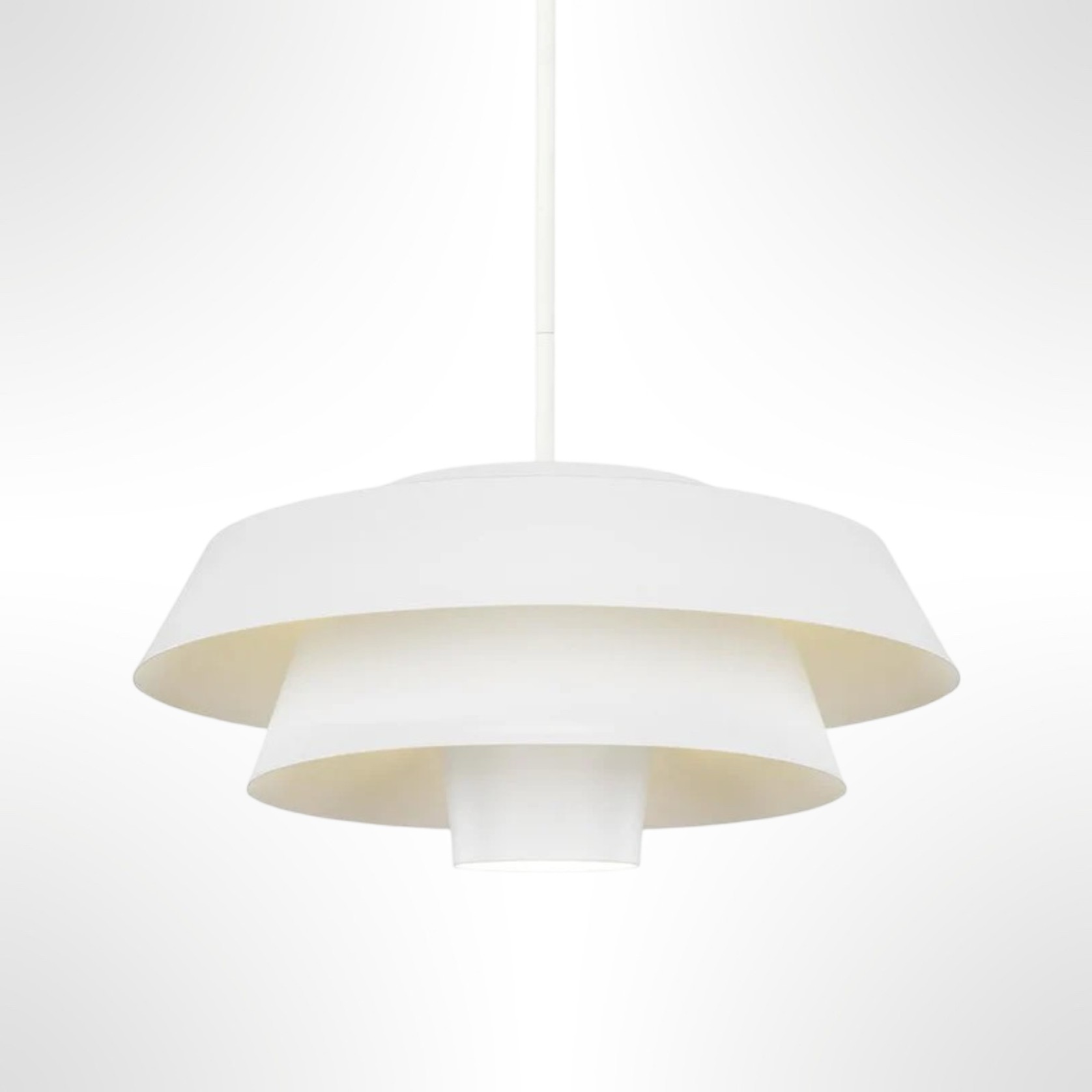 ED Brisbin 1L Pendant | Matte White Finish gallery detail image