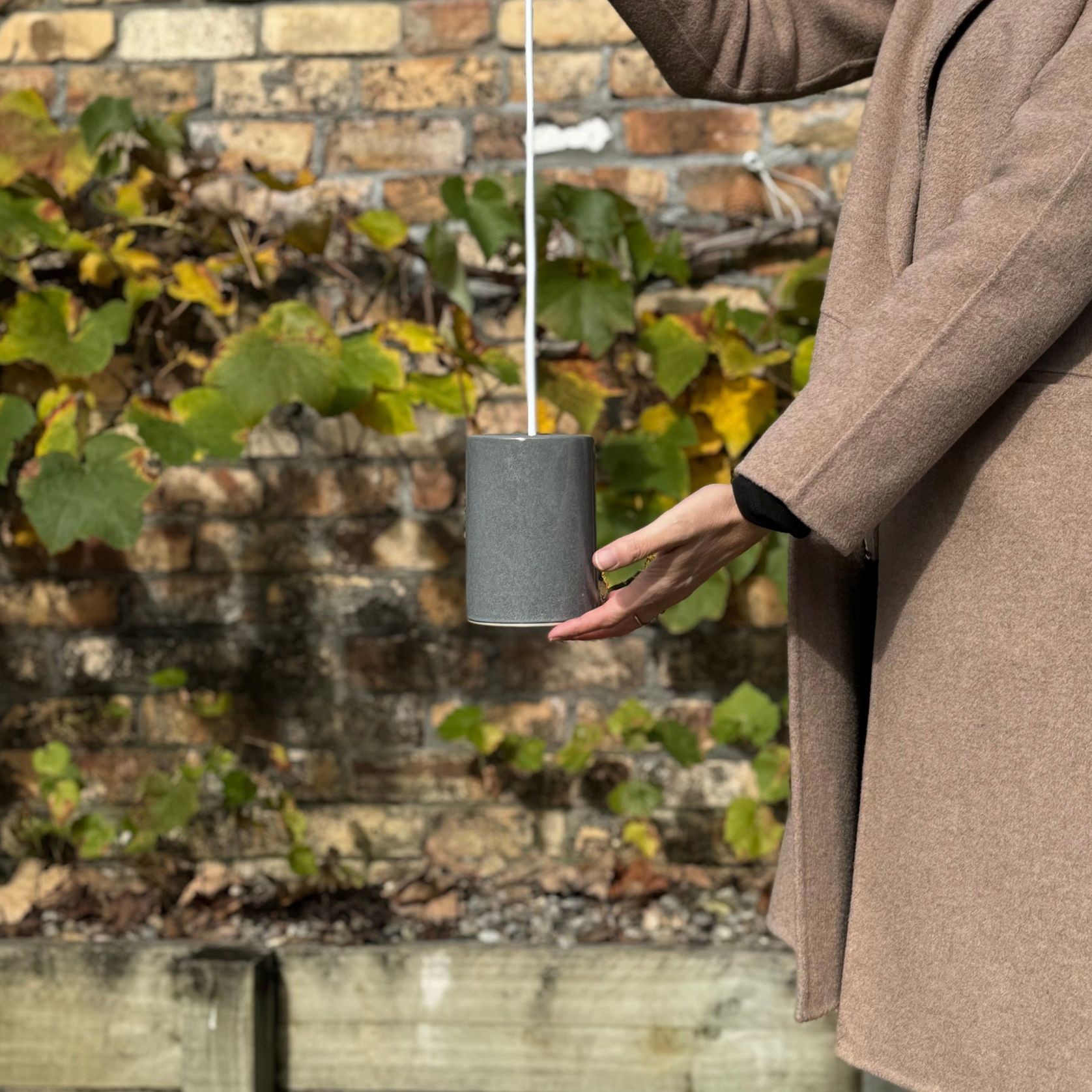 Ceramic Cylinder Pendant Light Small gallery detail image