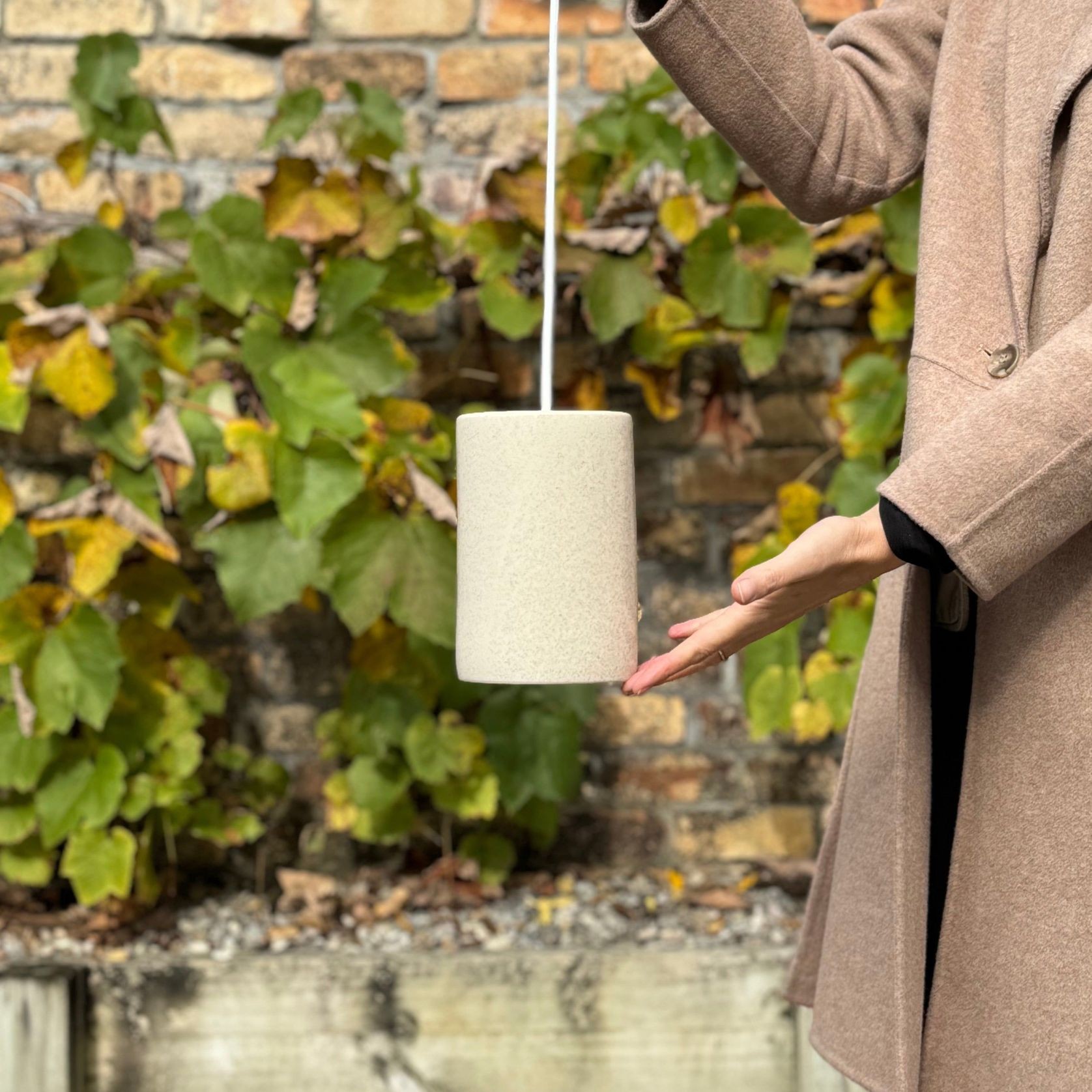 Ceramic Pendant Cylinder Light Large gallery detail image