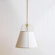 Jessie Pendant Light with Gold Hardware - White gallery detail image