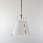 Jessie Pendant Light with Gold Hardware - White gallery detail image