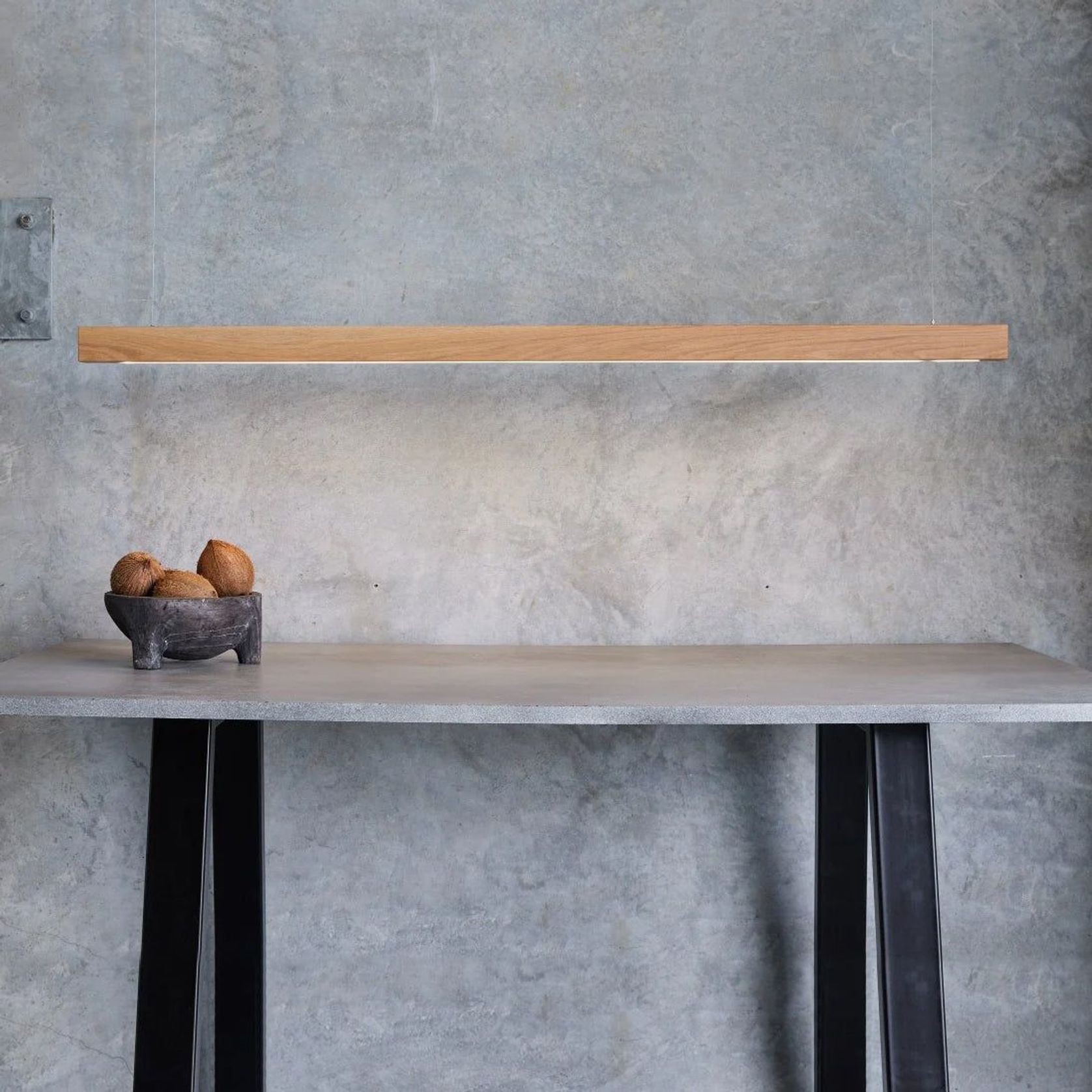 Capsühl Linear LED Pendant Oak gallery detail image