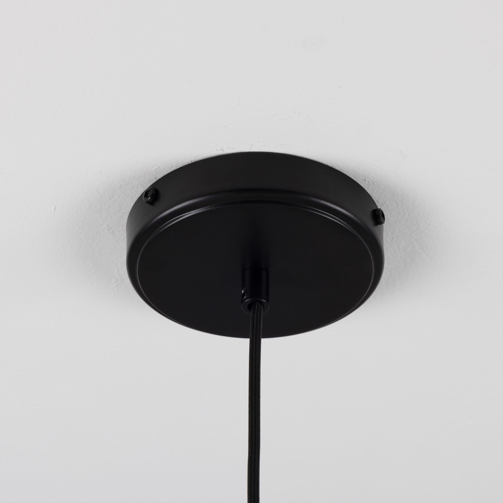 Tilia 28cm Matt White Striped Pendant Light gallery detail image