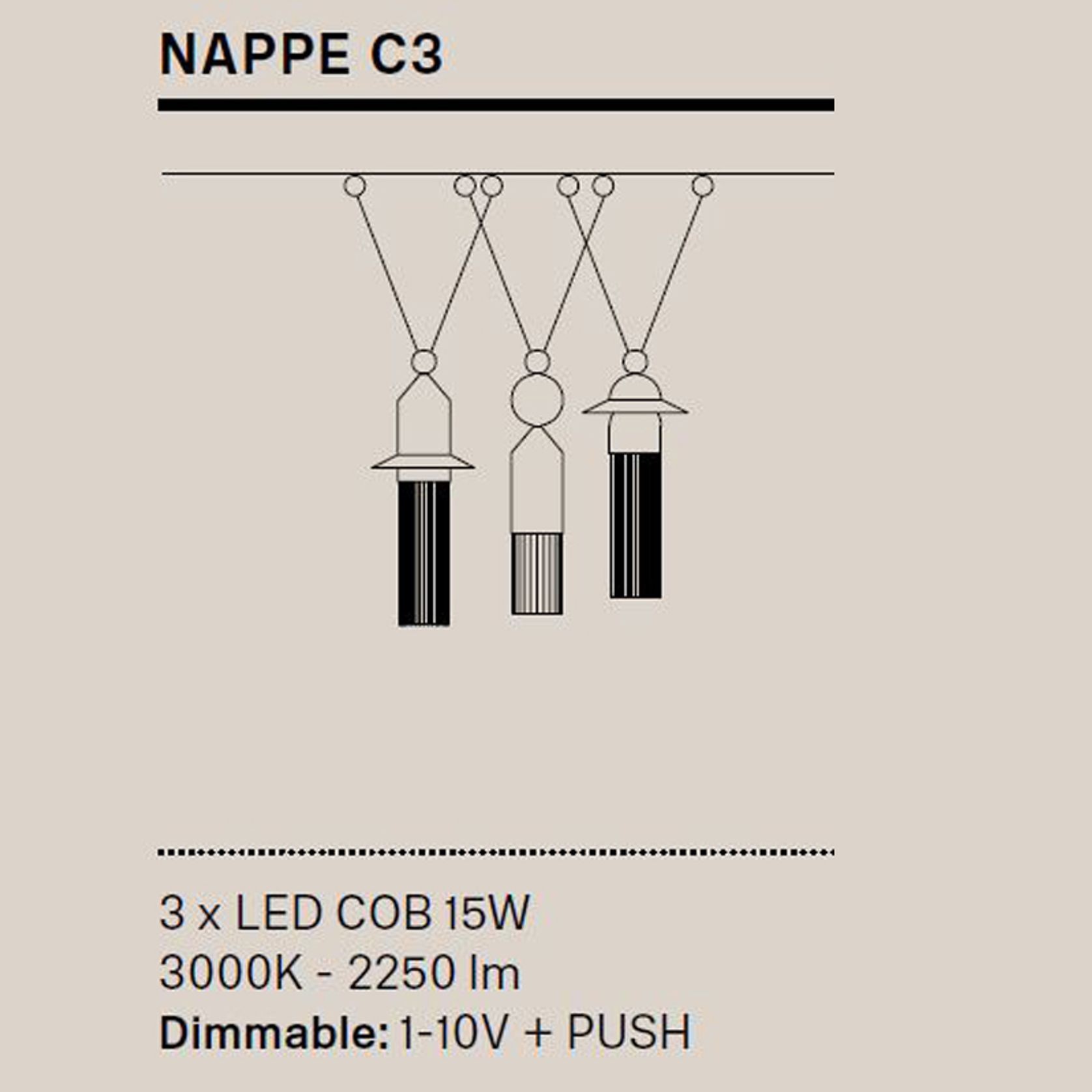 Nappe 3-Light Pendant gallery detail image
